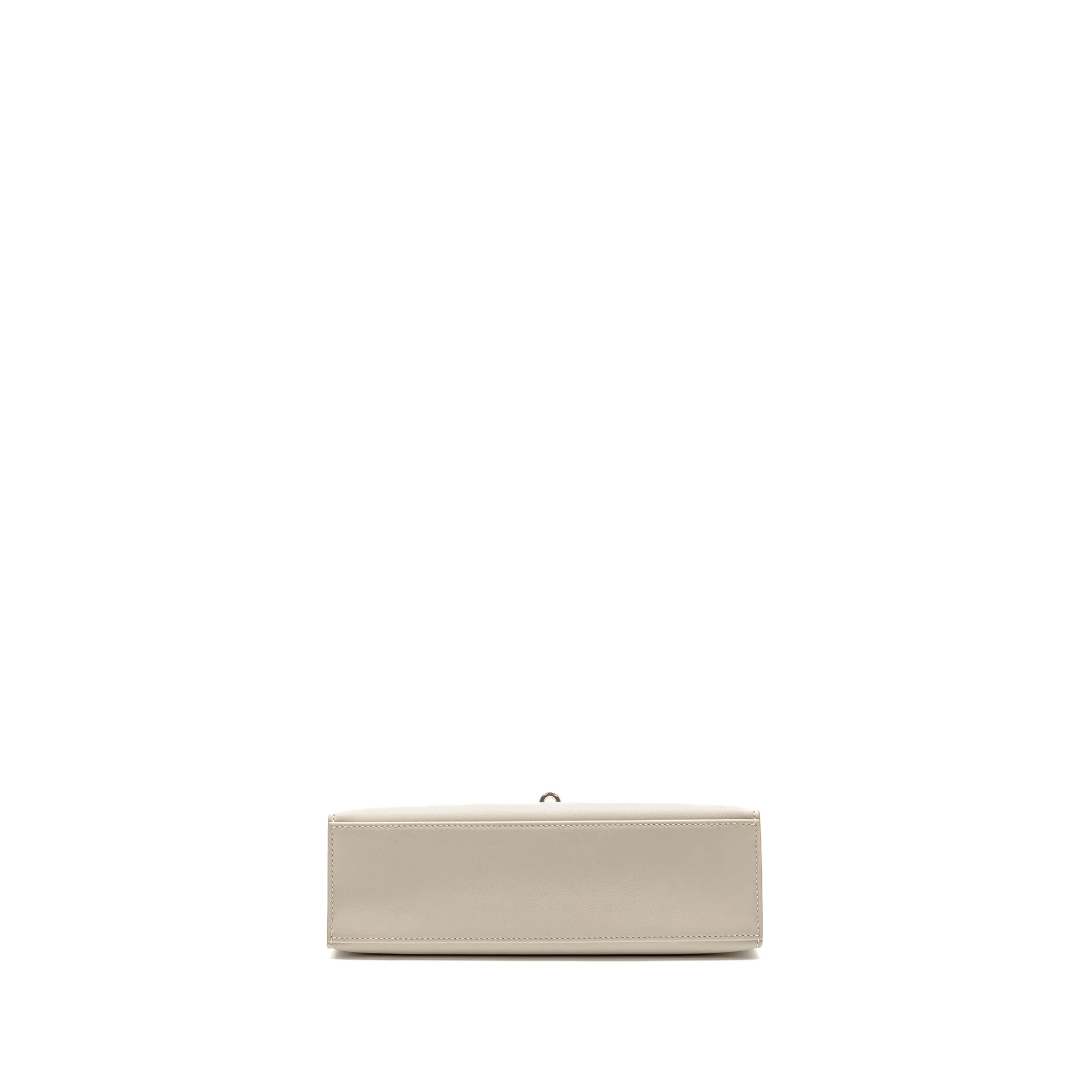 Hermes Kelly Pochette swift gris perle SHW stamp K - Image 6