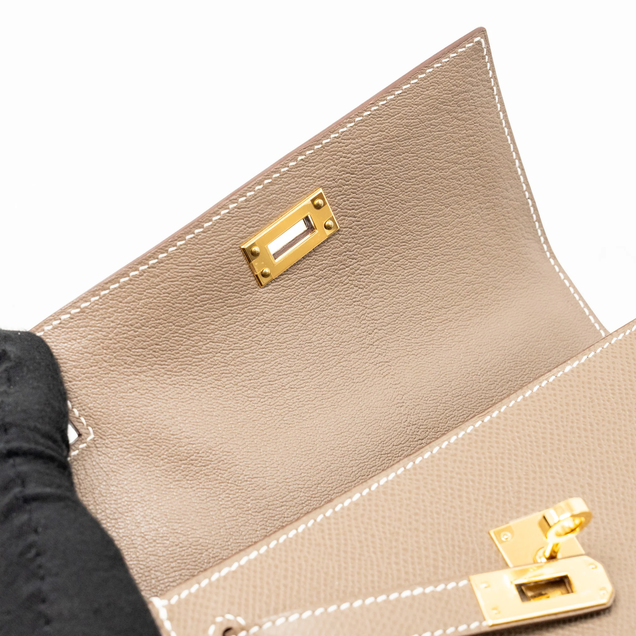 Hermes Kelly Sellier En Desordre 20 Epsom Etoupe GHW Stamp B - Image 15