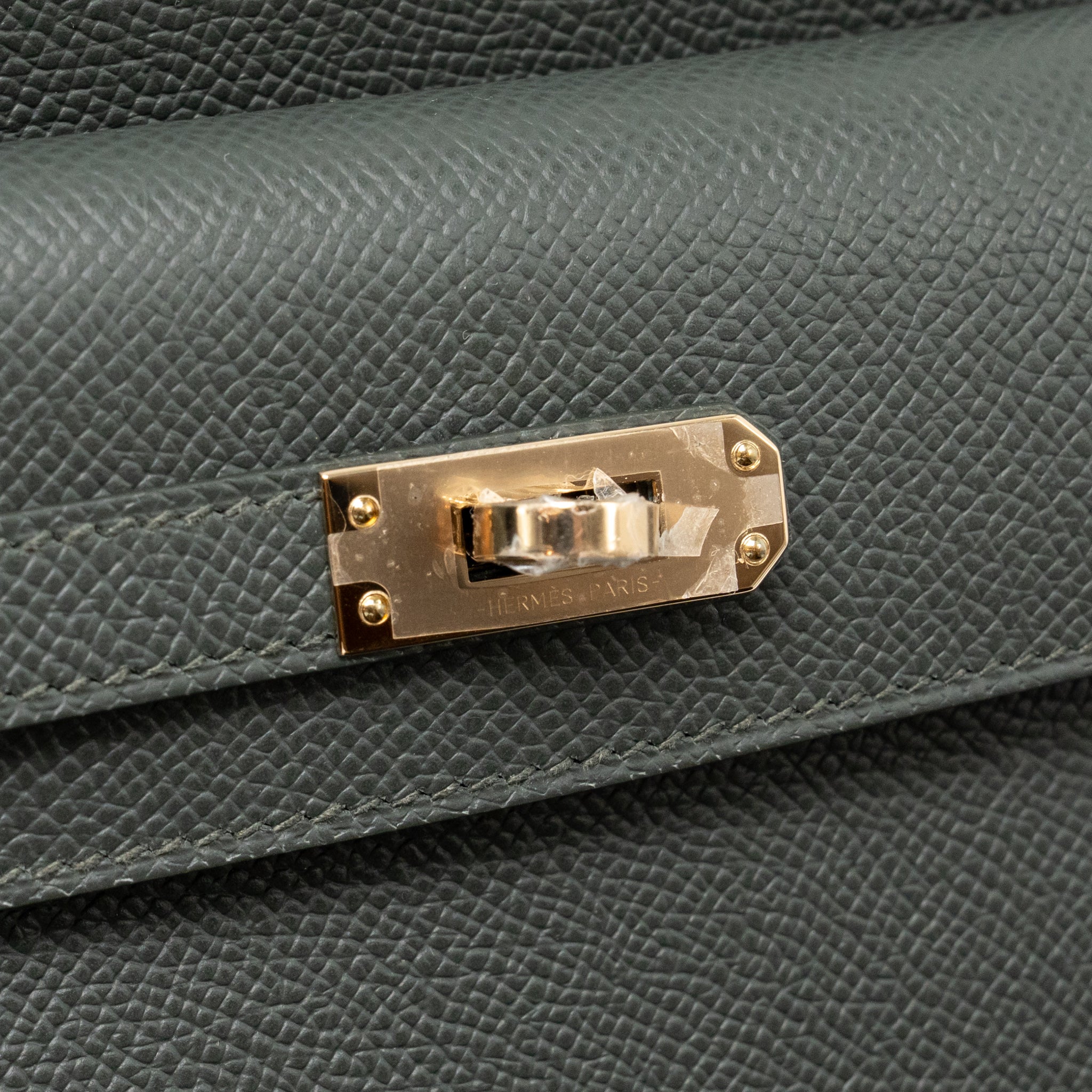 Hermes kelly sellier en Desordre 20 epsom vert mangrove LGHW stamp K - Image 15