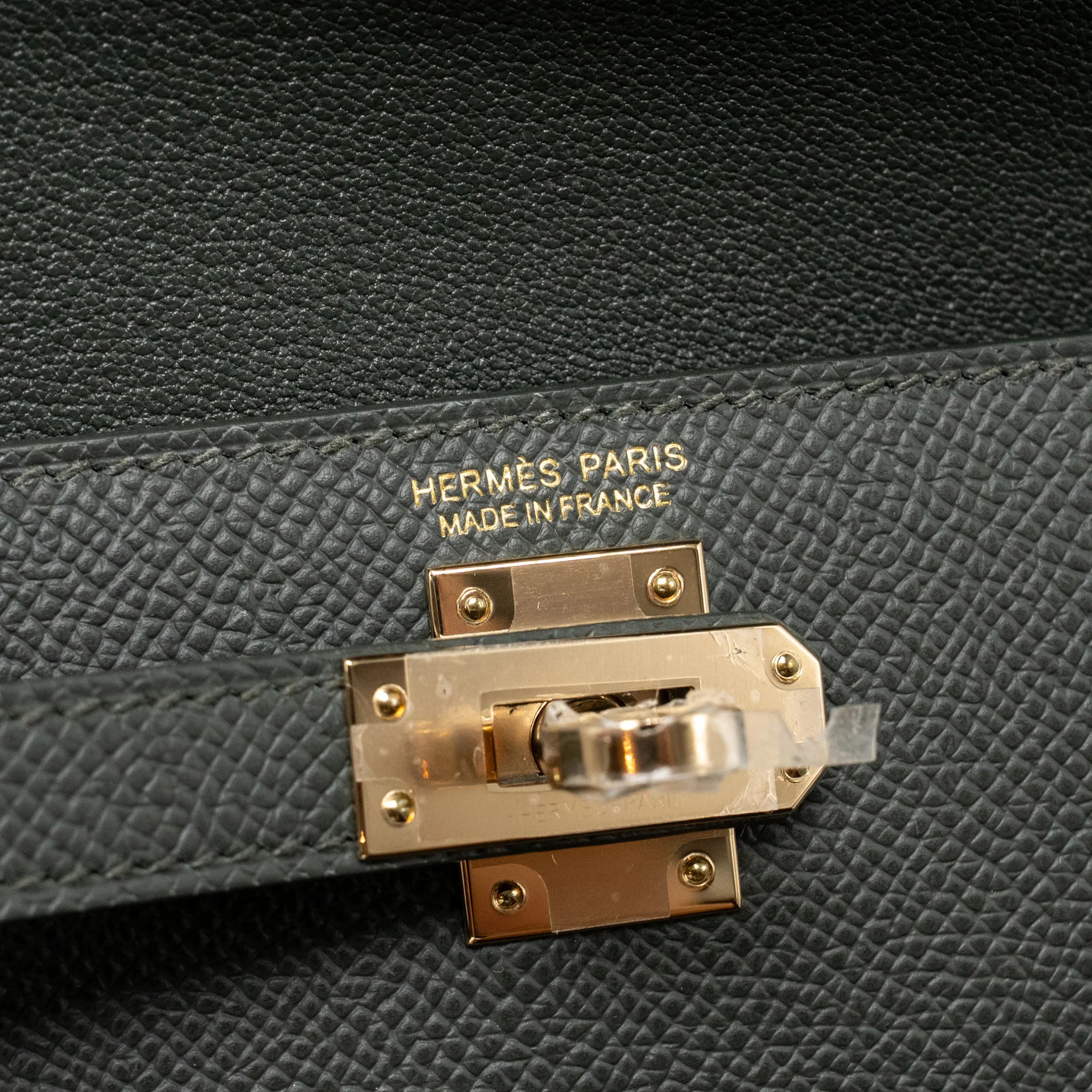 Hermes kelly sellier en Desordre 20 epsom vert mangrove LGHW stamp K - Image 16