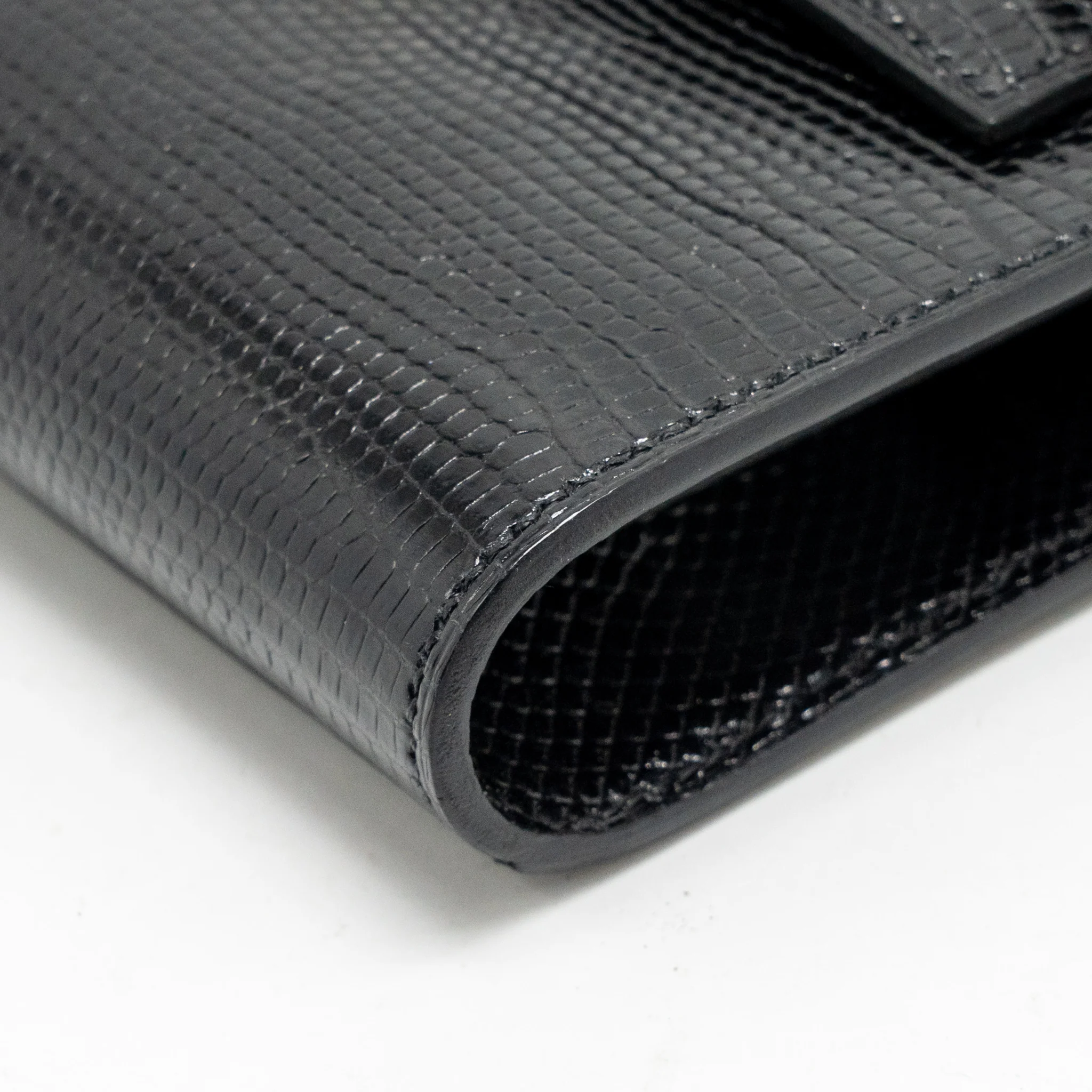 Hermes kelly to go lizard niloticus lisse black GHW stamp U - Image 8