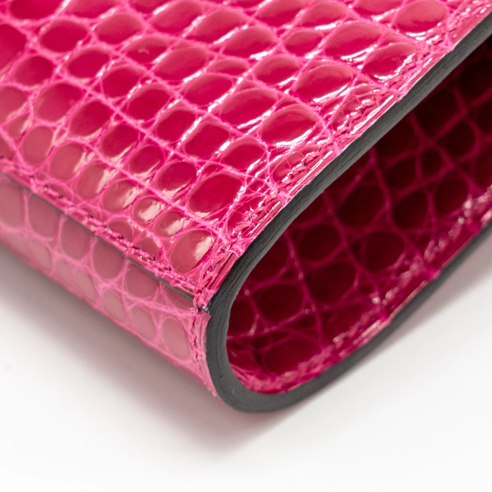 Hermes Kelly To Go shiny alligator mississippiensis rose Mexico GHW stamp Y - Image 10