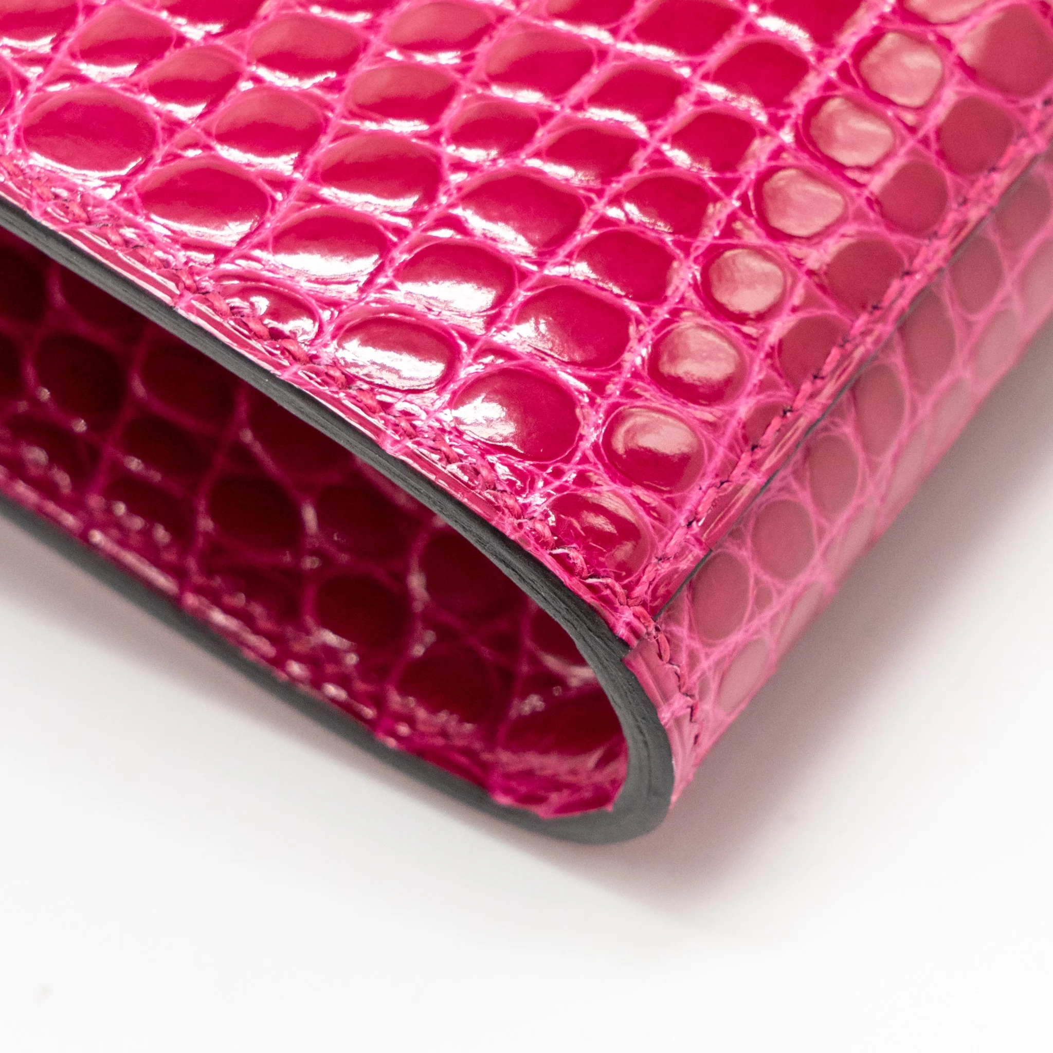 Hermes Kelly To Go shiny alligator mississippiensis rose Mexico GHW stamp Y - Image 11