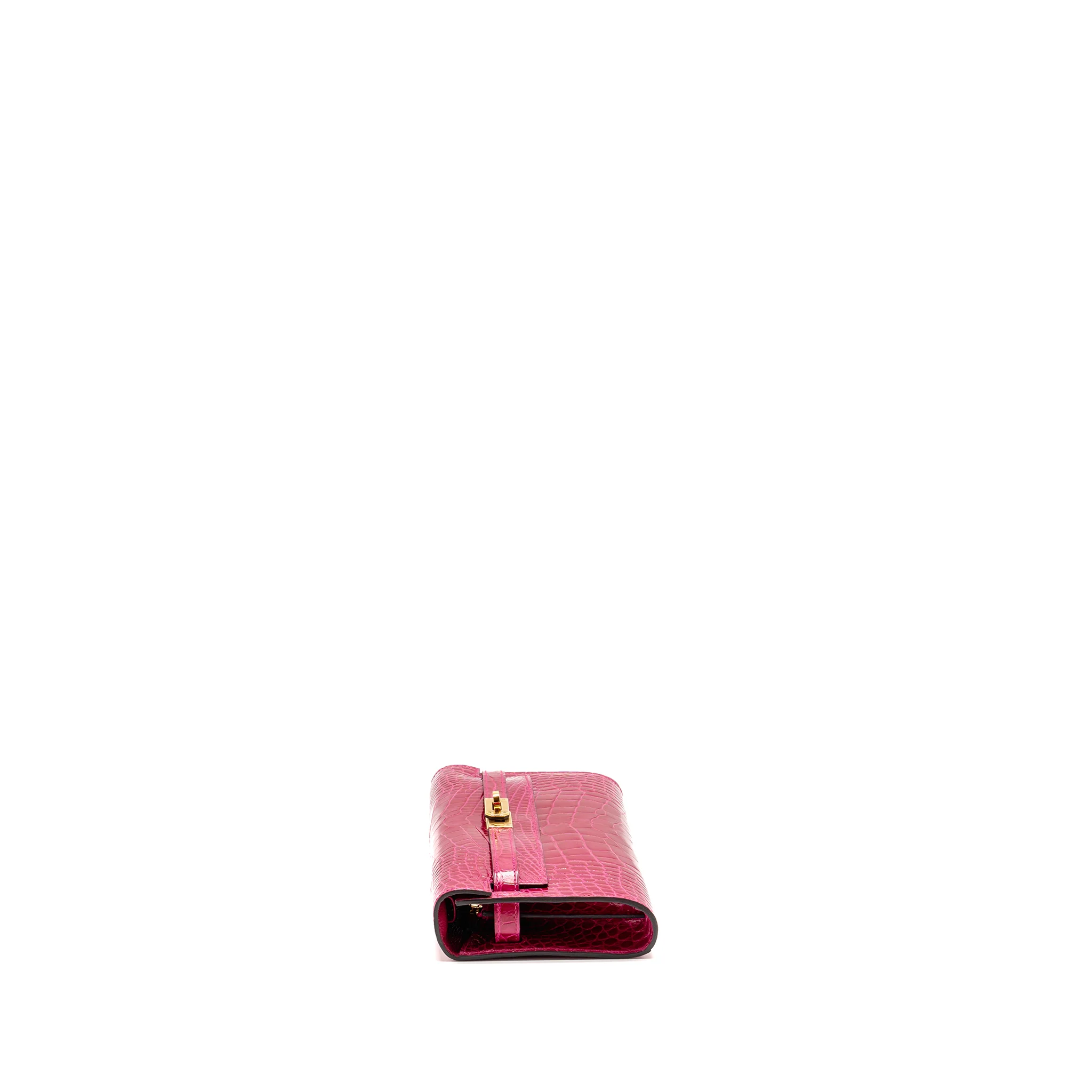 Hermes Kelly To Go shiny alligator mississippiensis rose Mexico GHW stamp Y - Image 3