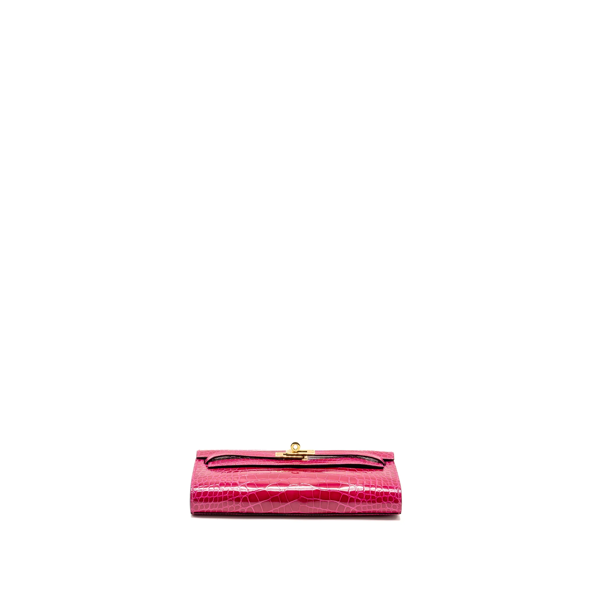 Hermes Kelly To Go shiny alligator mississippiensis rose Mexico GHW stamp Y - Image 5