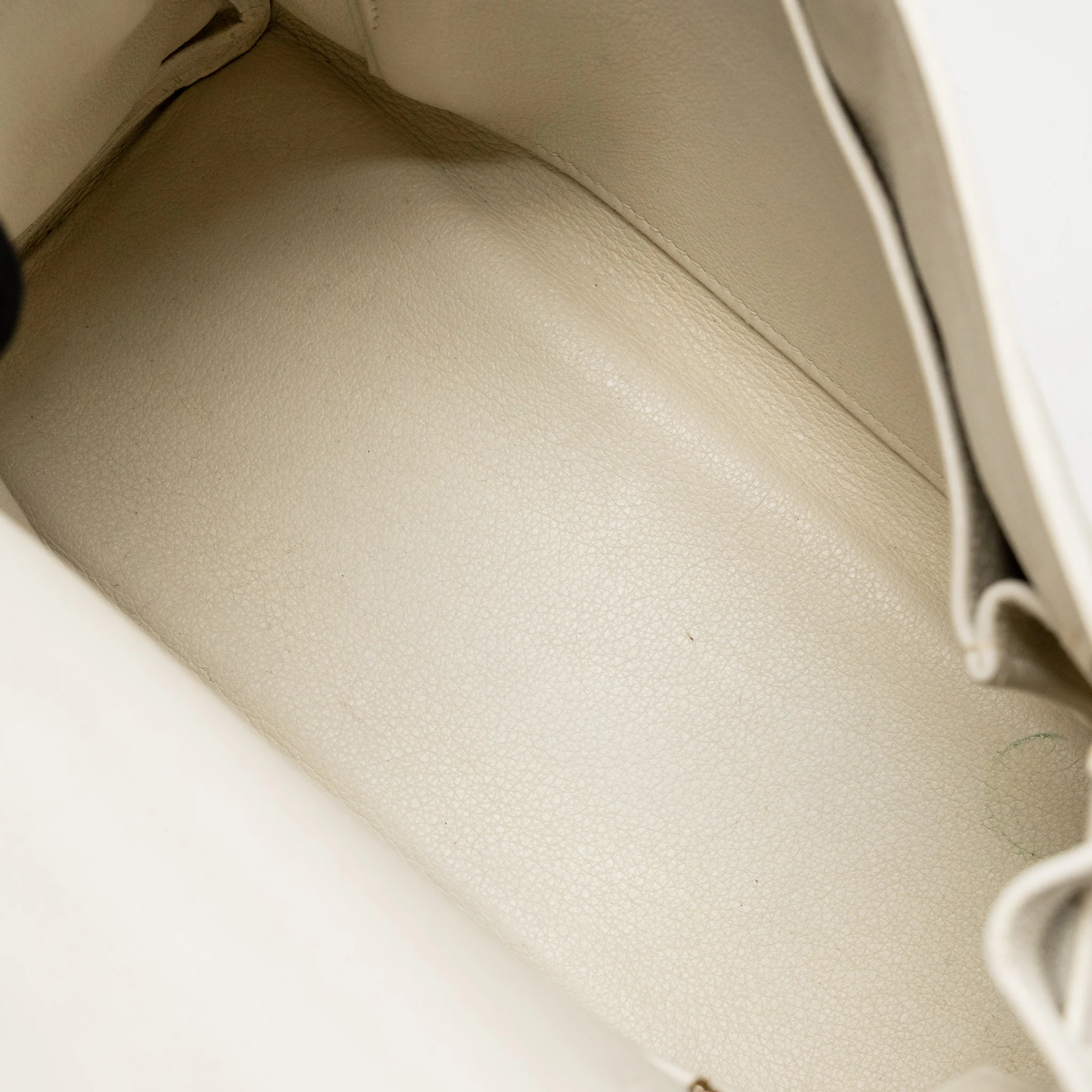 Hermes Kelly 25 Evercolor Blanc GHW Stamp Square M - Image 19