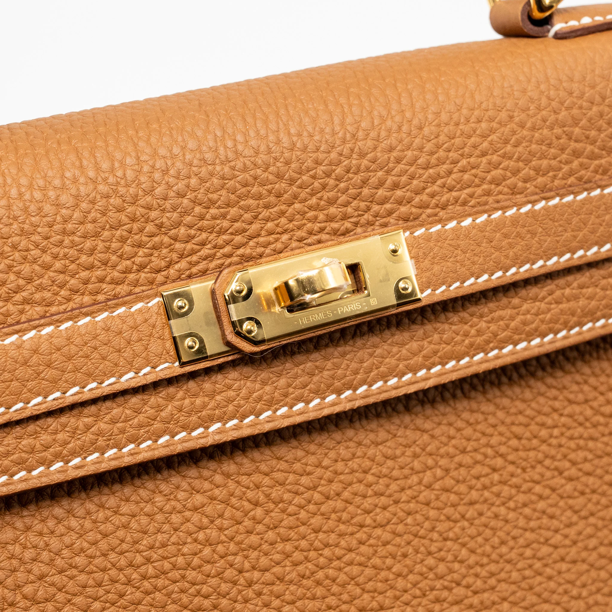 Hermes Kelly 25 Togo Gold GHW Stamp W - Image 13