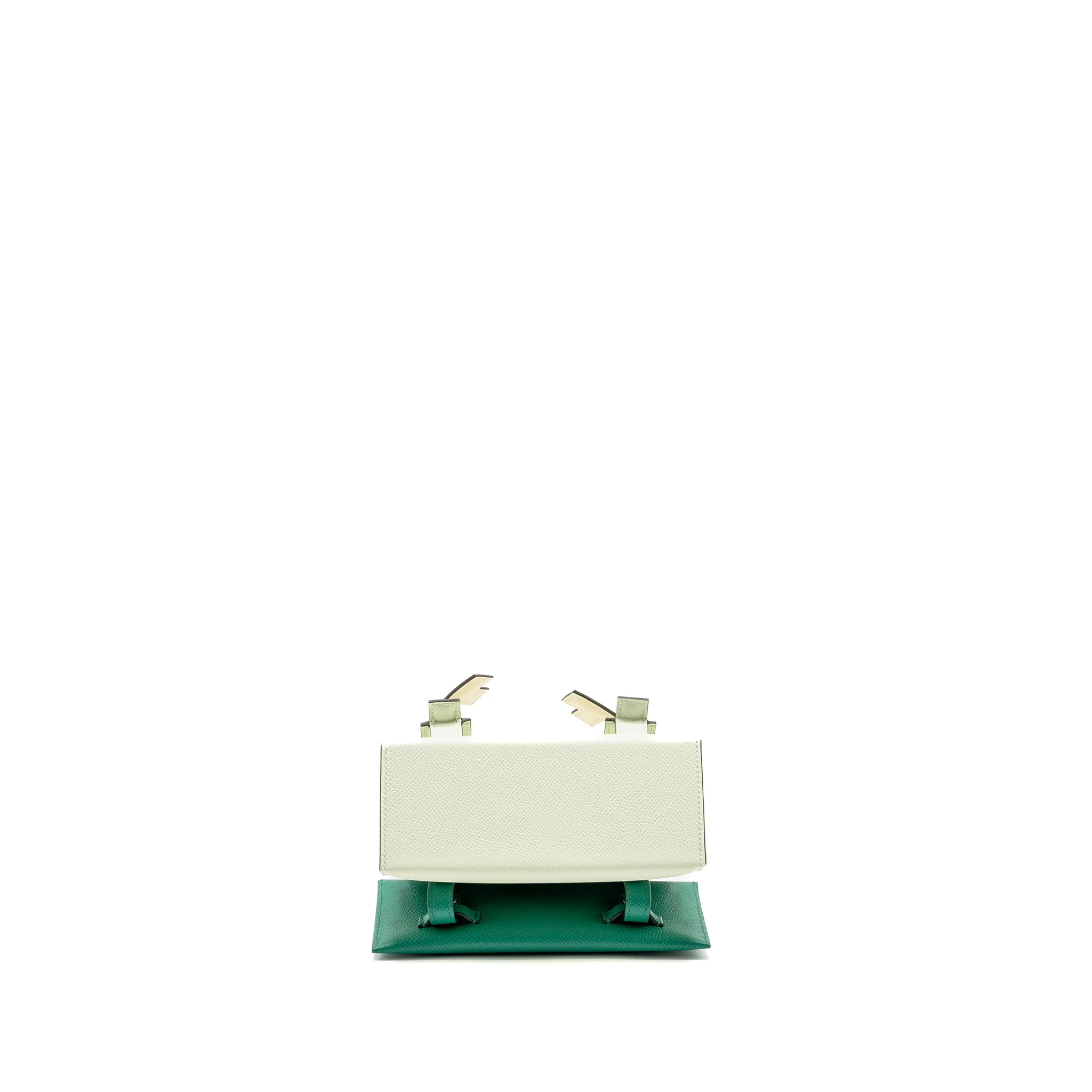 Hermes Kellydole / Kelly Dole picto epsom vert fizz/ nata/ rose Texas / vert jade SHW stamp B - Image 6