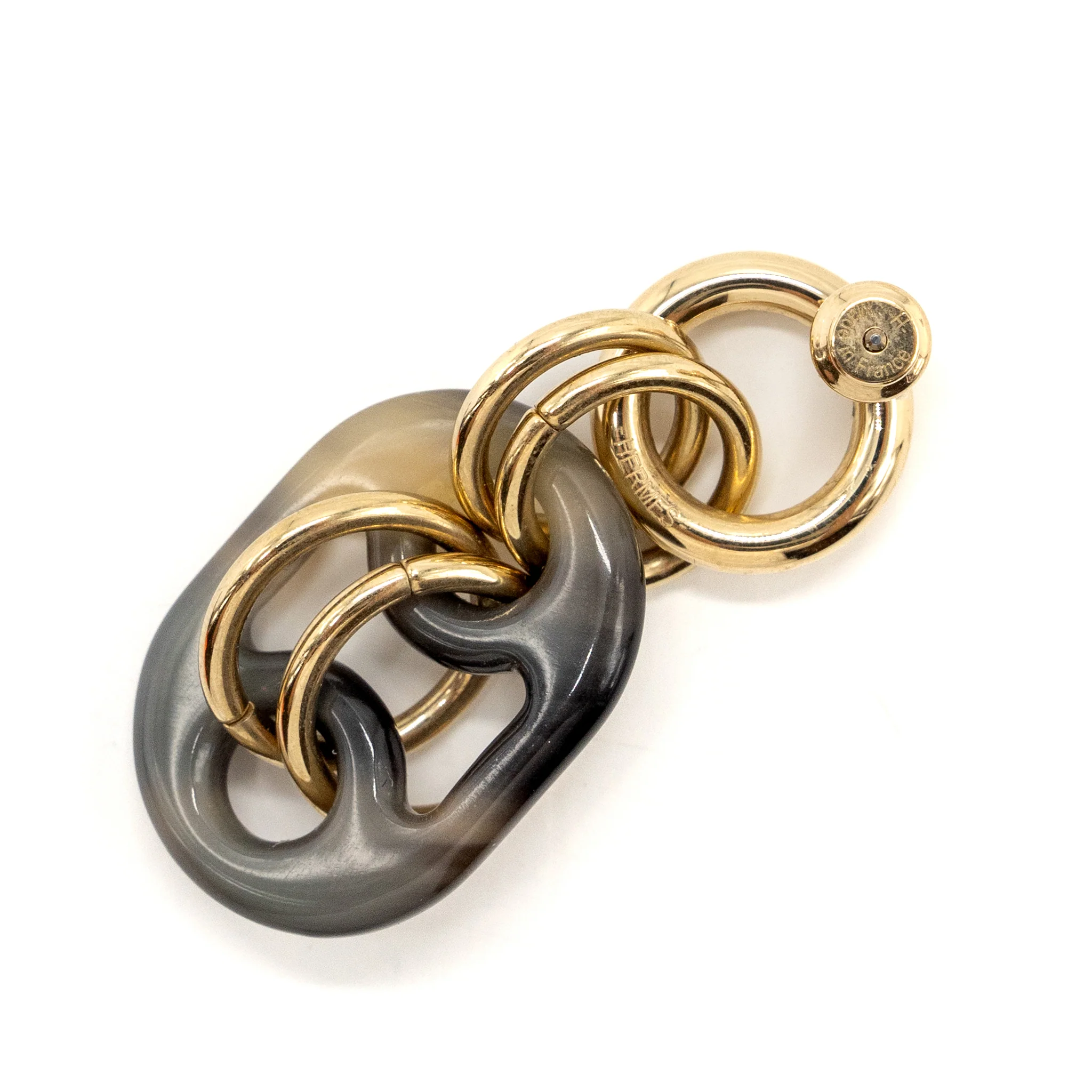 Hermes la corne et la laque earrings multicolor GHW - Image 3