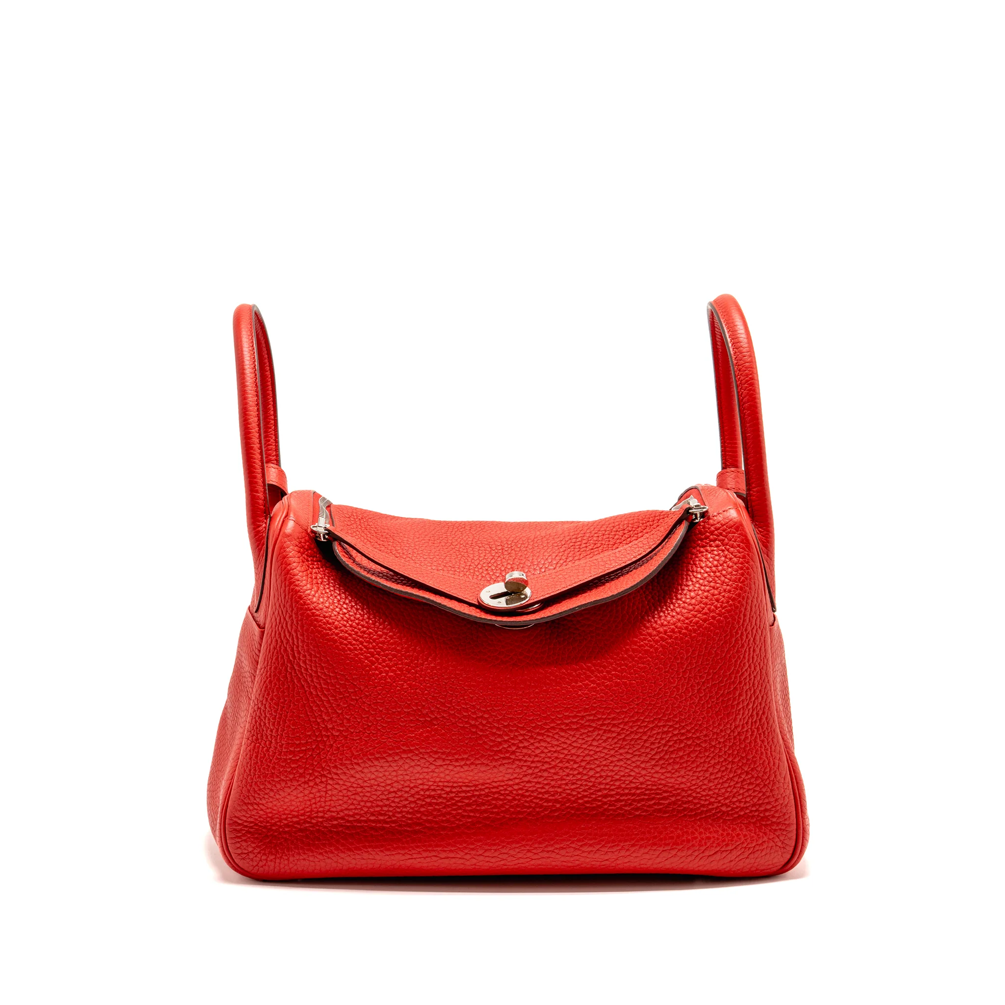 Hermes Lindy 30 Clemence Red SHW Stamp D