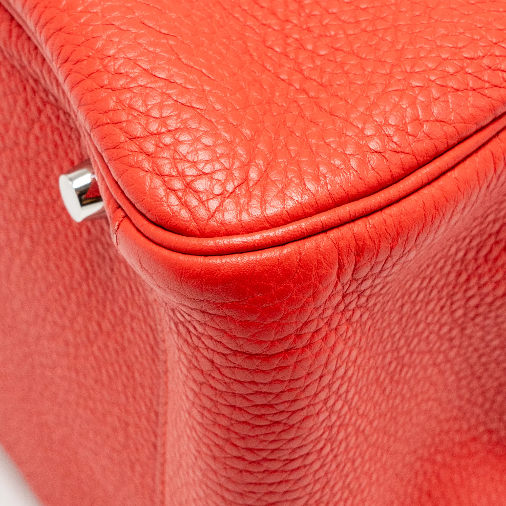 Hermes Lindy 30 Clemence Red SHW Stamp D - Image 10