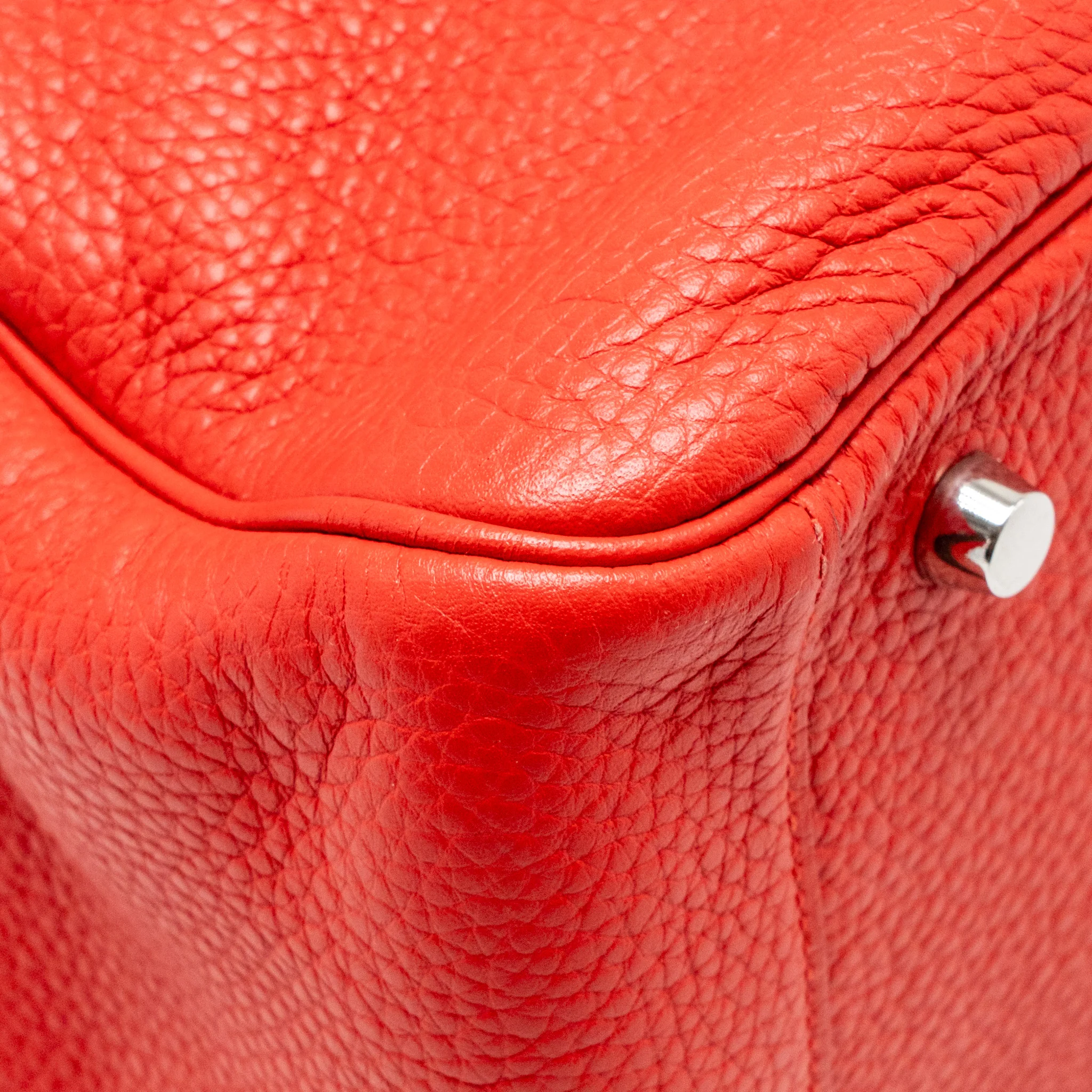 Hermes Lindy 30 Clemence Red SHW Stamp D - Image 11