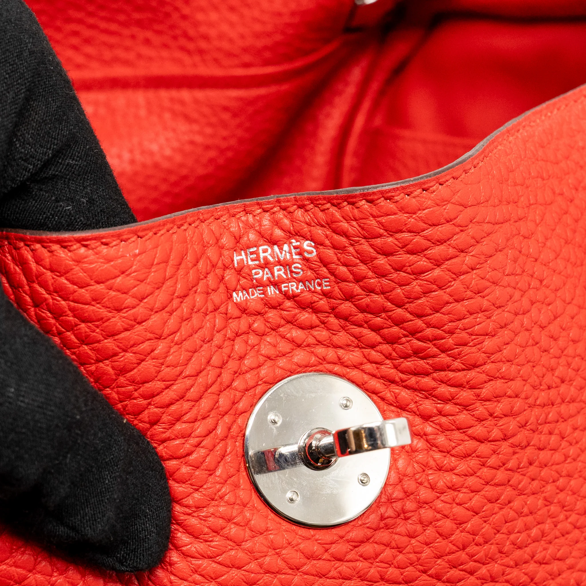 Hermes Lindy 30 Clemence Red SHW Stamp D - Image 15