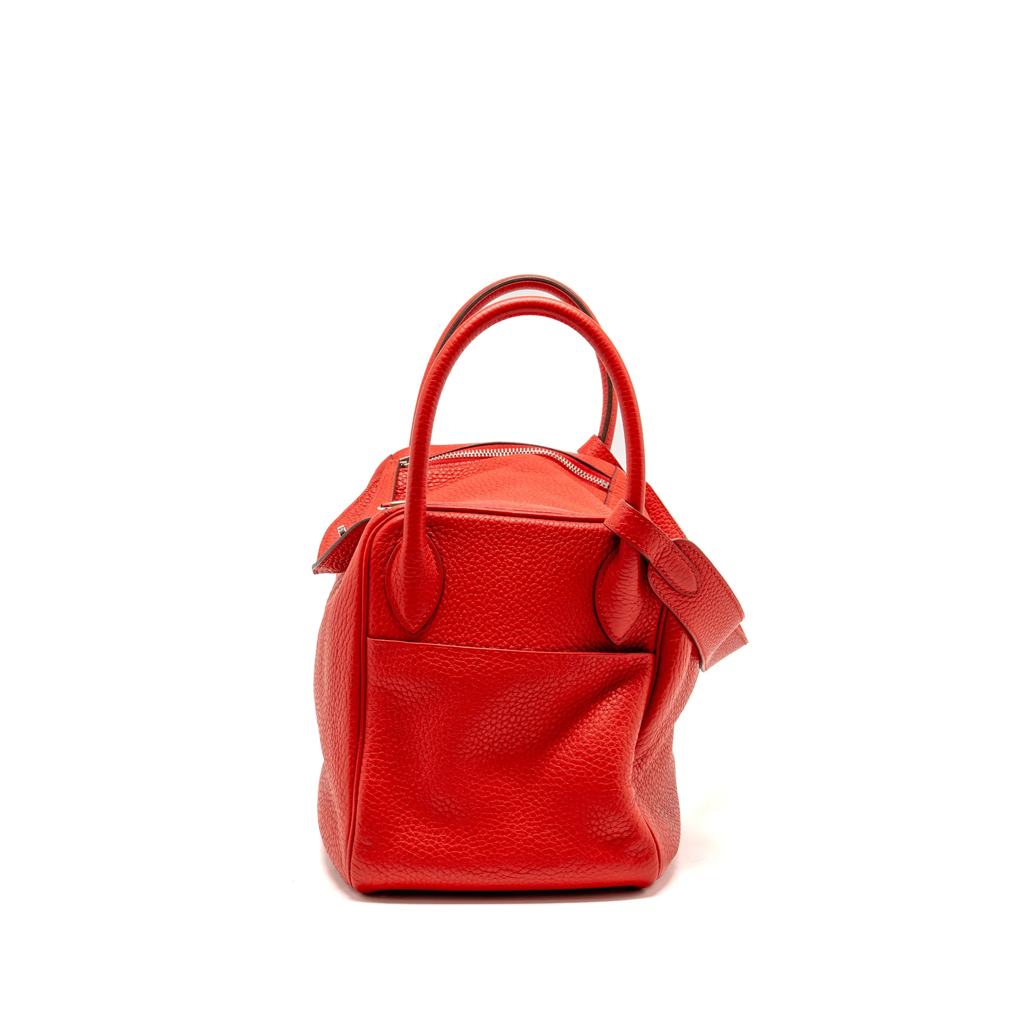 Hermes Lindy 30 Clemence Red SHW Stamp D - Image 4