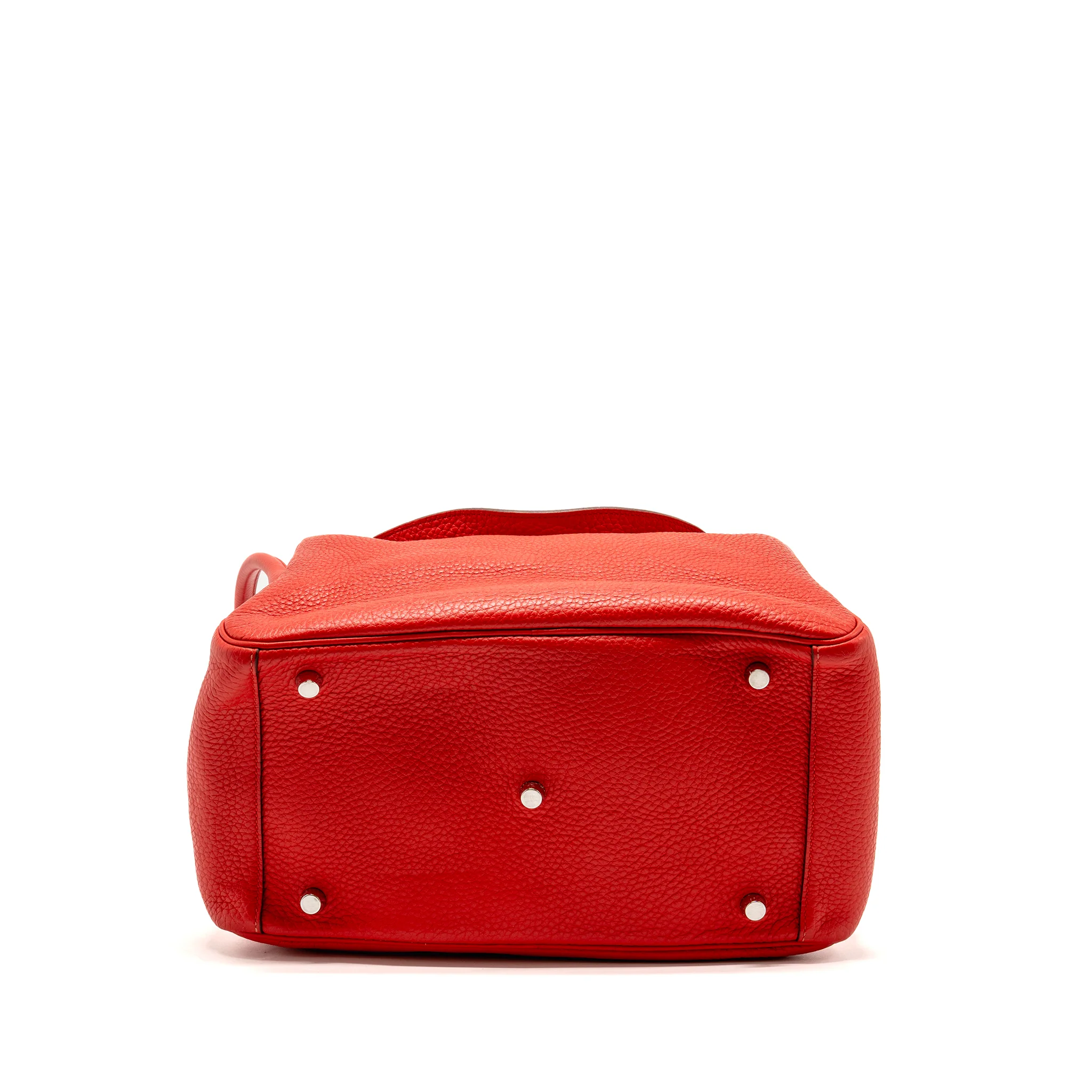 Hermes Lindy 30 Clemence Red SHW Stamp D - Image 6