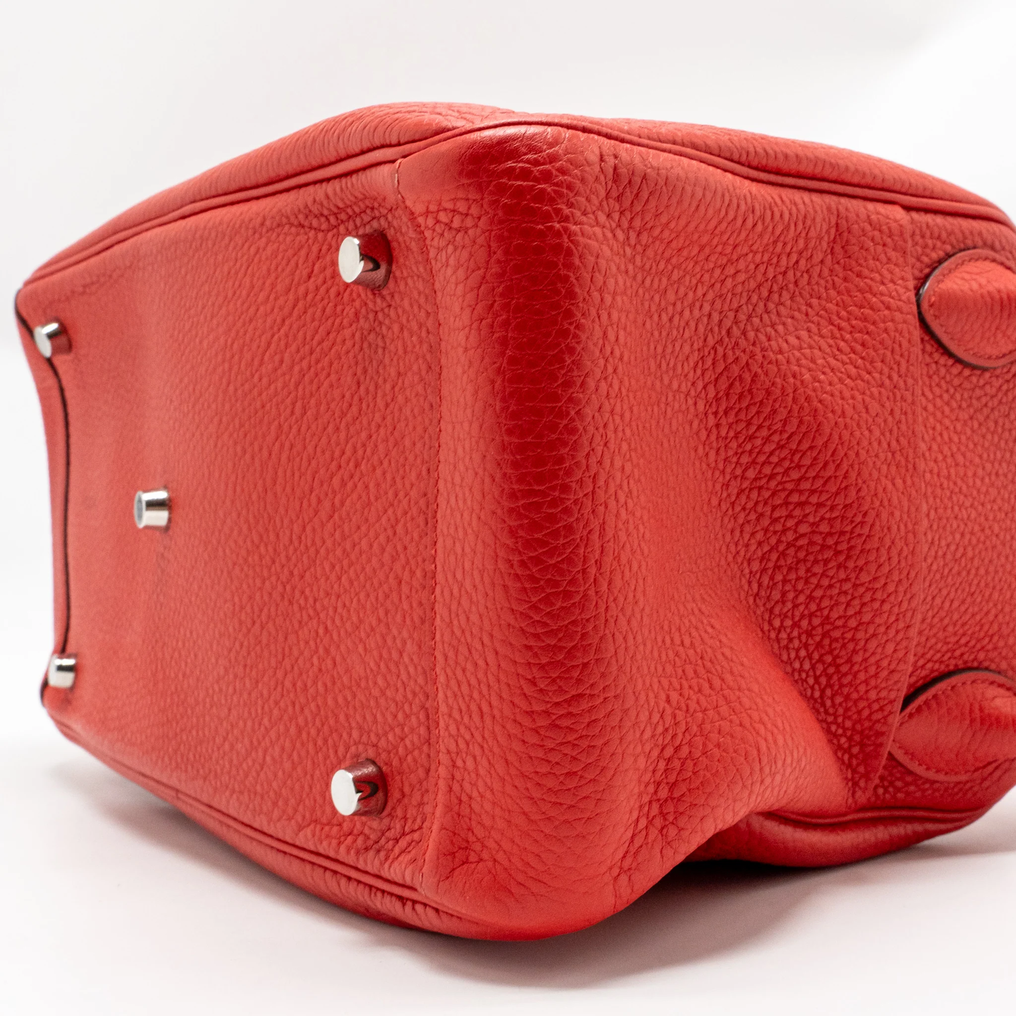 Hermes Lindy 30 Clemence Red SHW Stamp D - Image 8