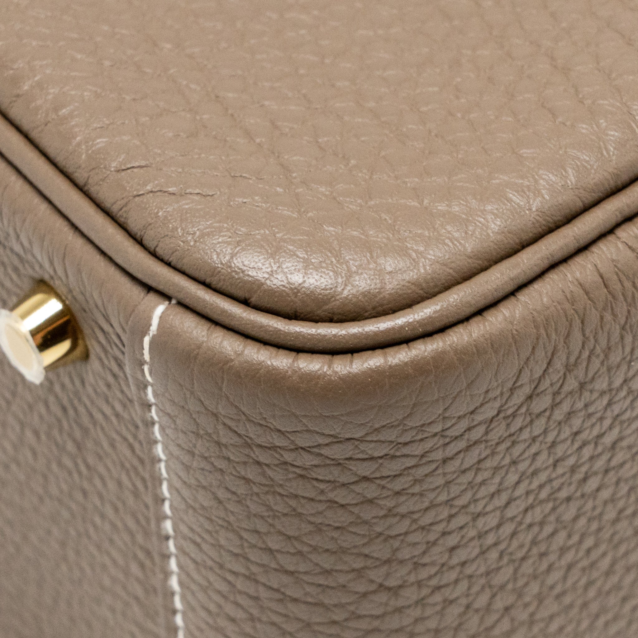 Hermes mini lindy clemence etoupe GHW stamp U - Image 12