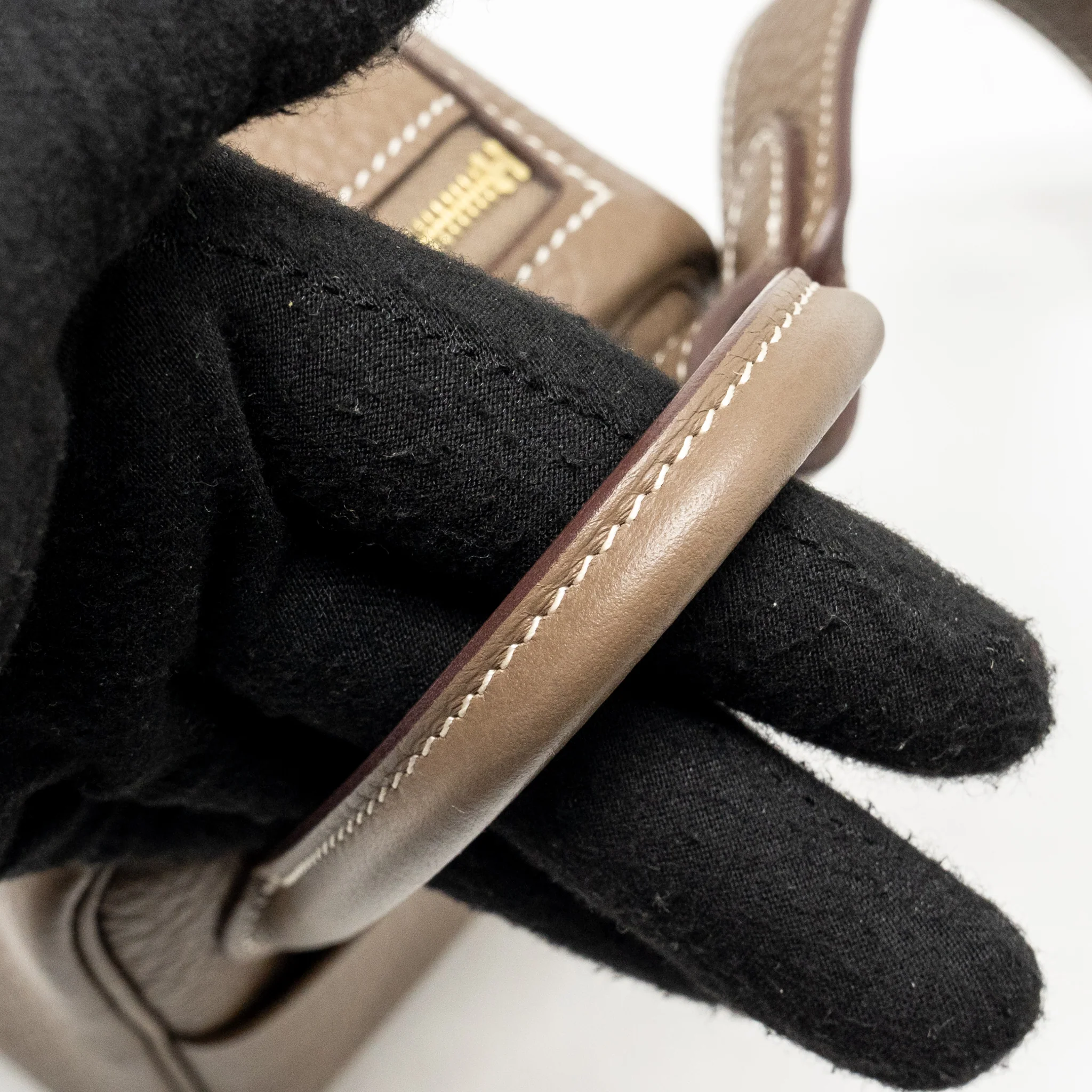 Hermes mini lindy clemence etoupe GHW stamp U - Image 13