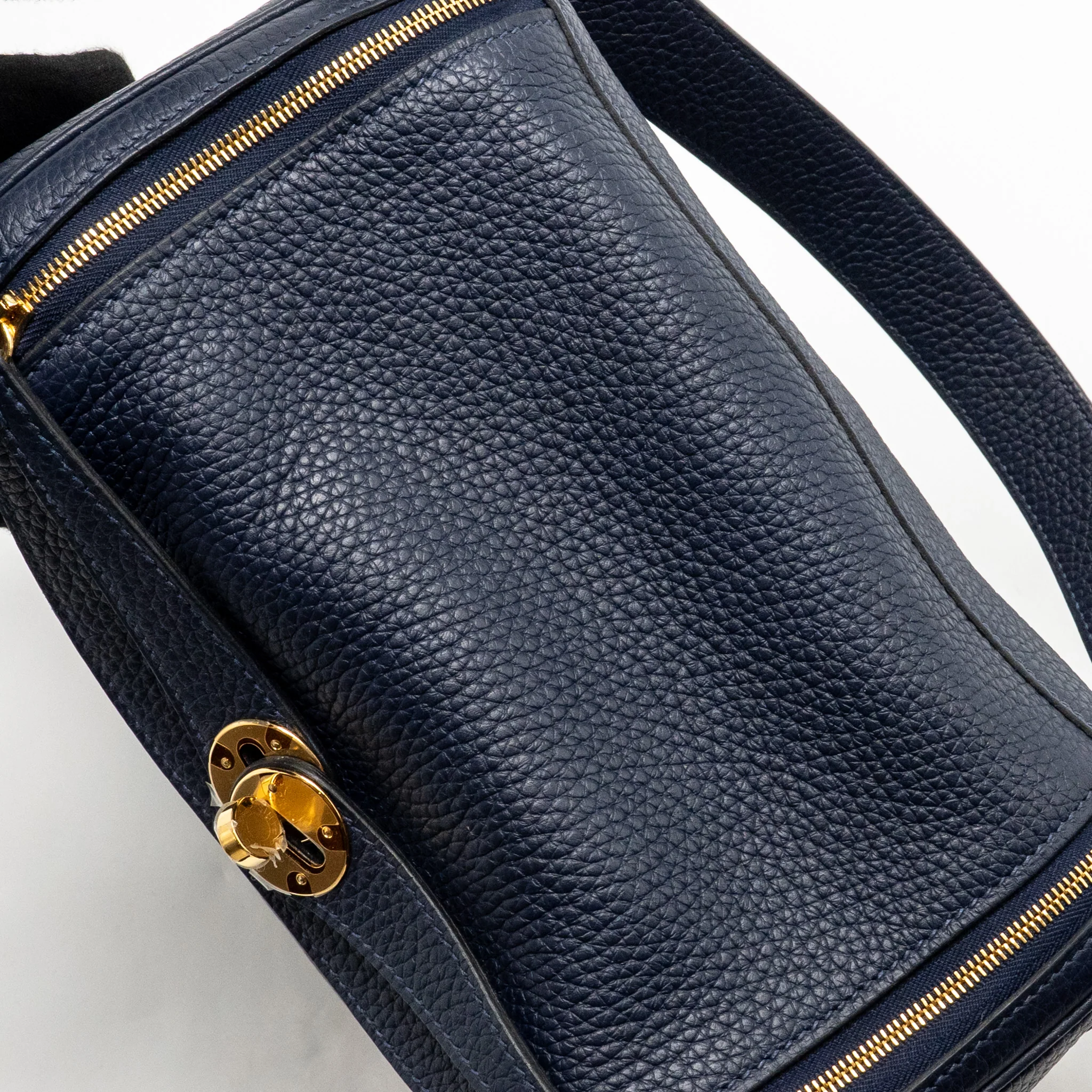 Hermes Lindy 26 Clemence Blue Nuit GHW Stamp D - Image 14