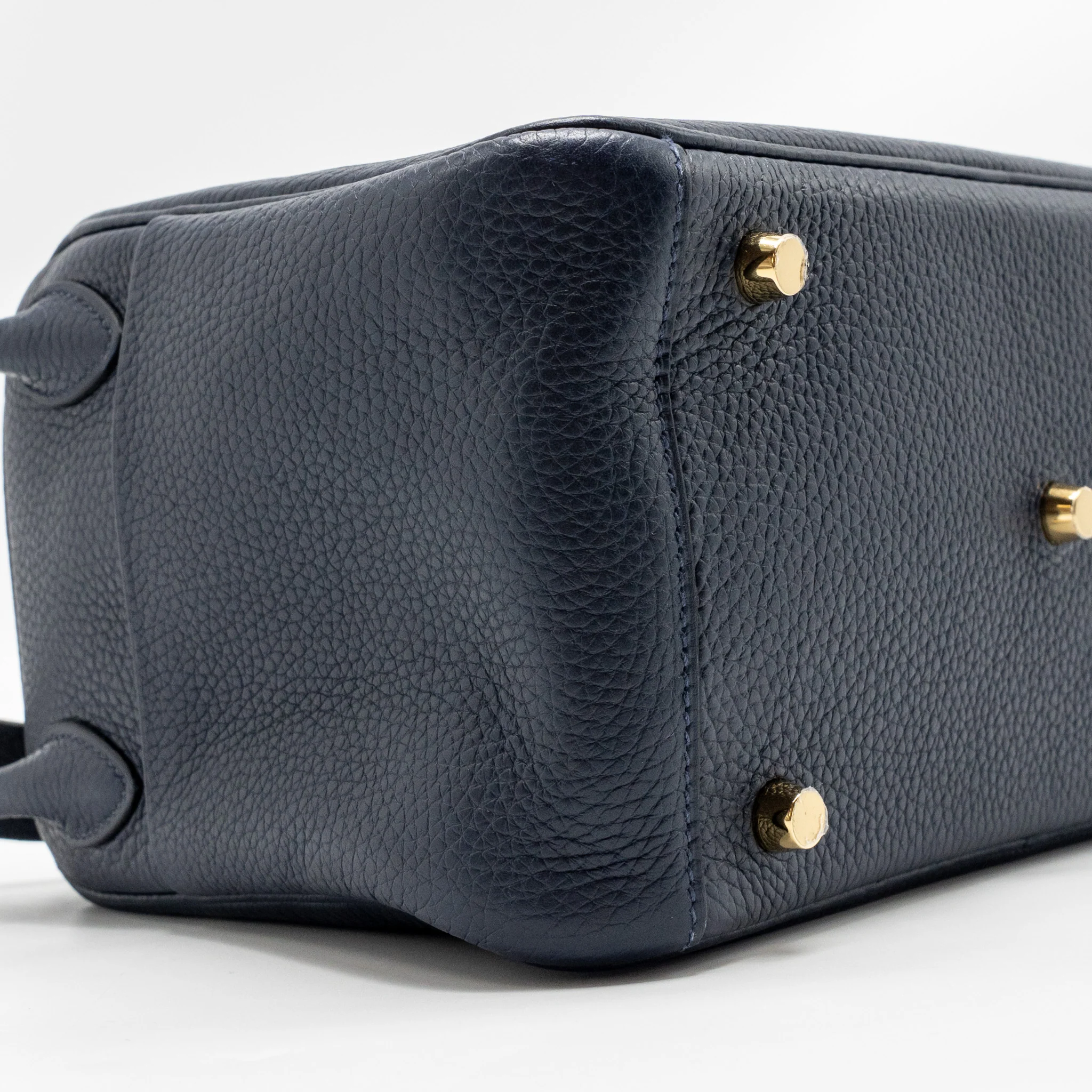 Hermes Lindy 26 Clemence Blue Nuit GHW Stamp D - Image 6