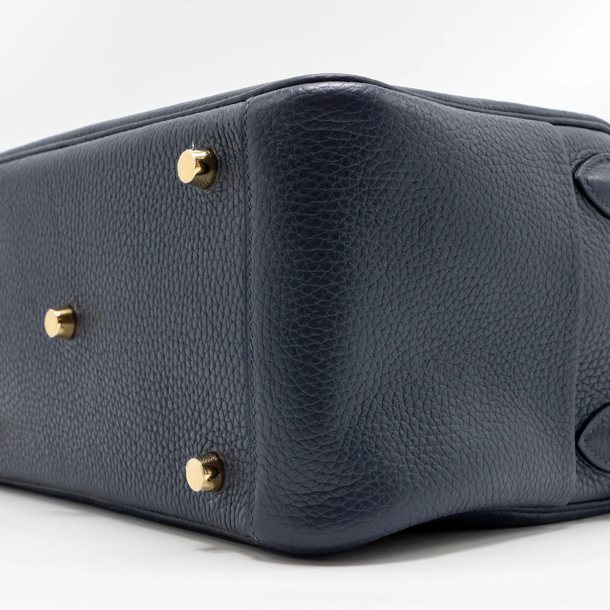 Hermes Lindy 26 Clemence Blue Nuit GHW Stamp D - Image 7