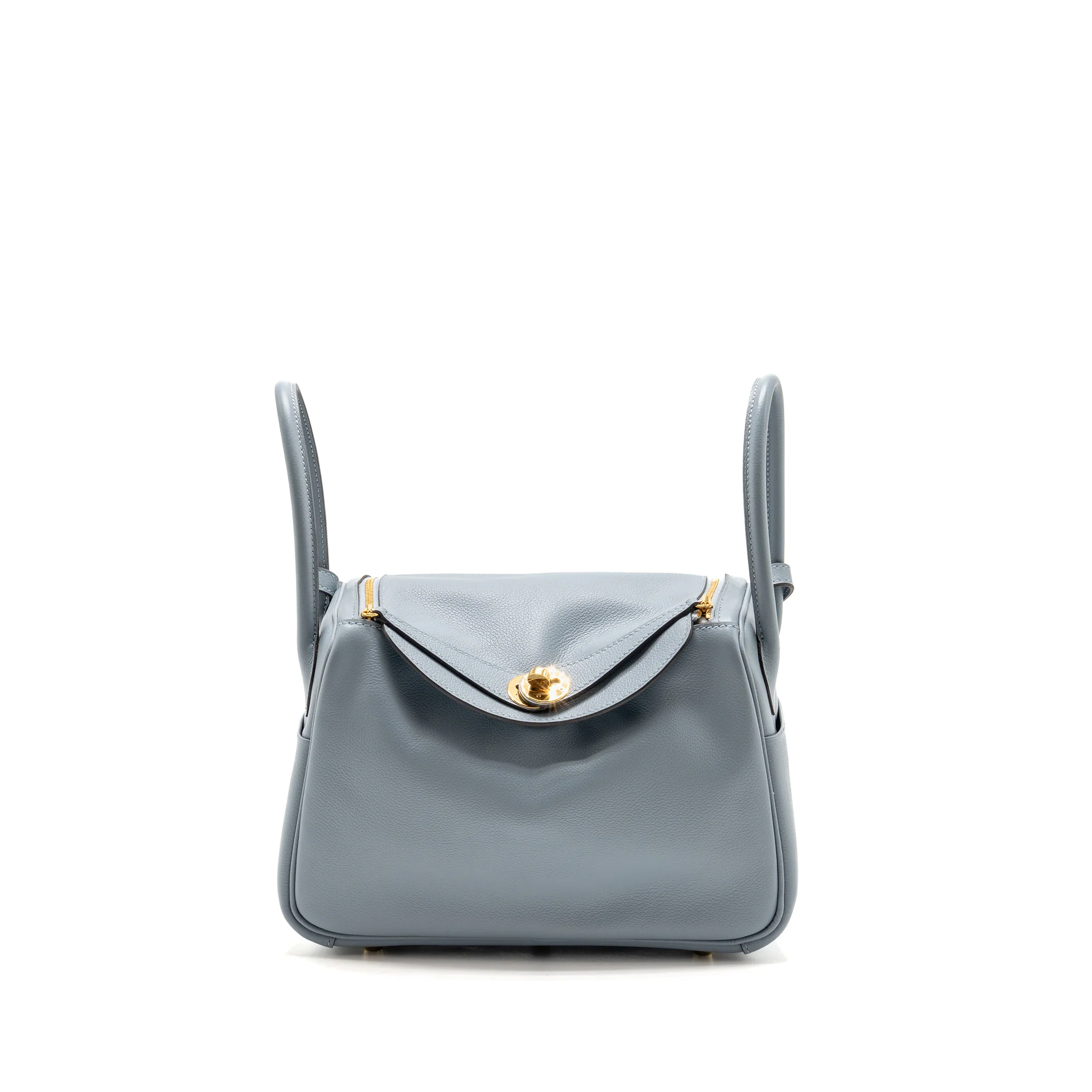 Hermes Lindy 26 Evercolor Bleu Lin GHW Stamp U
