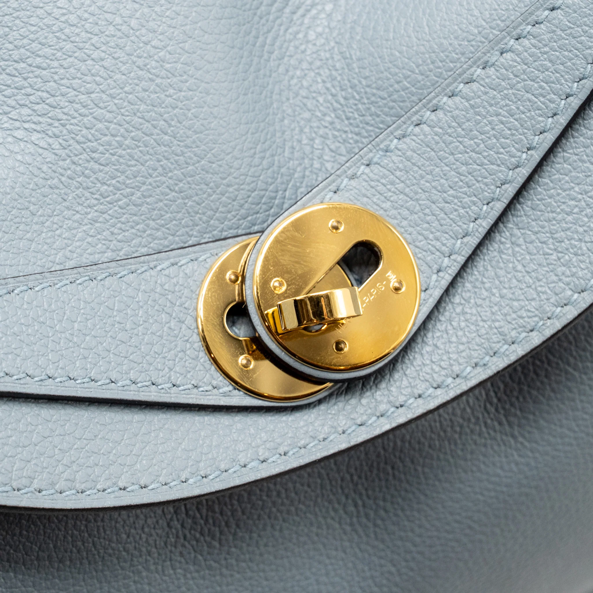 Hermes Lindy 26 Evercolor Bleu Lin GHW Stamp U - Image 14