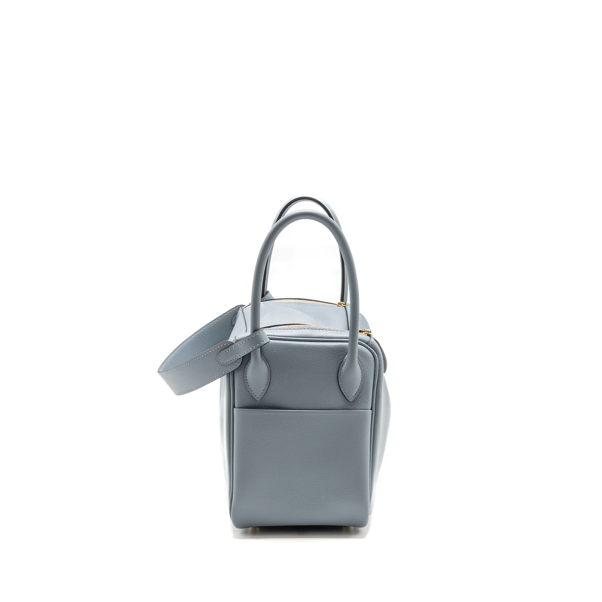 Hermes Lindy 26 Evercolor Bleu Lin GHW Stamp U - Image 3