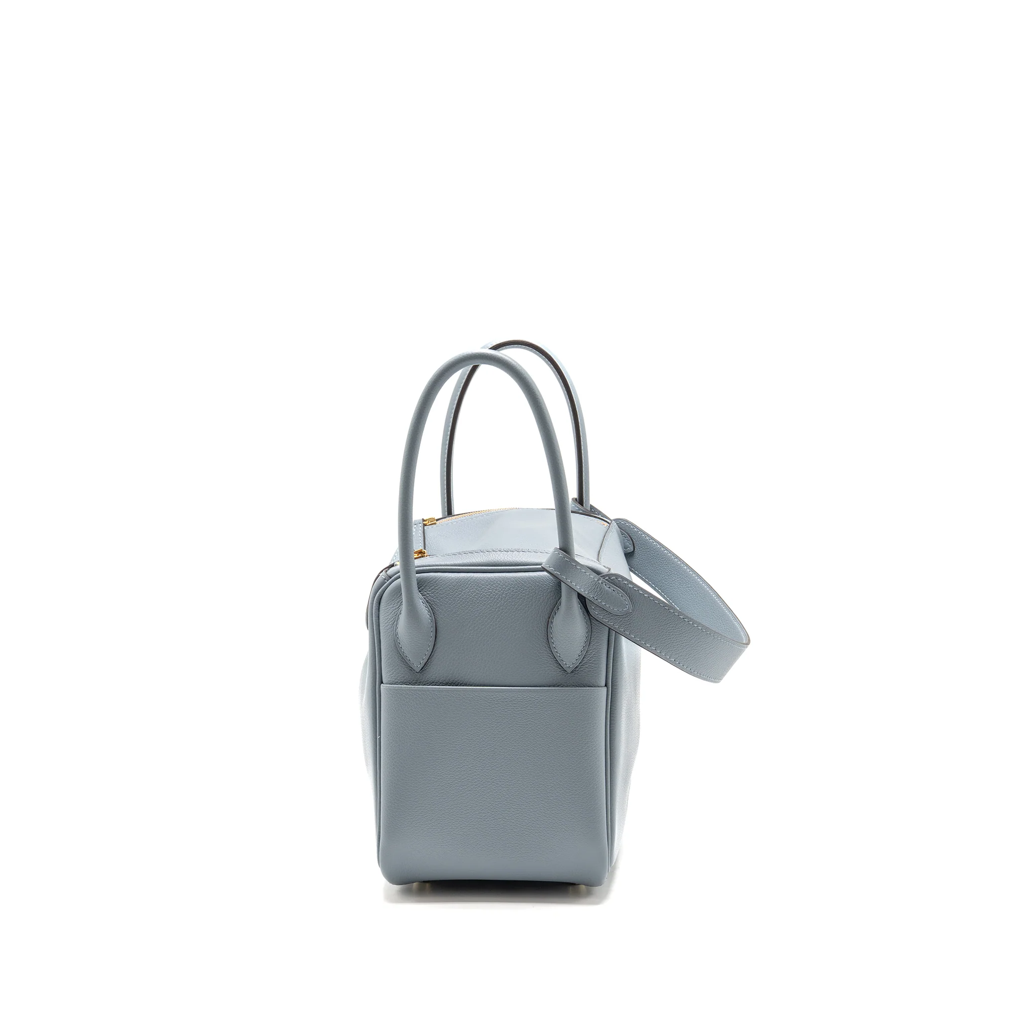 Hermes Lindy 26 Evercolor Bleu Lin GHW Stamp U - Image 4