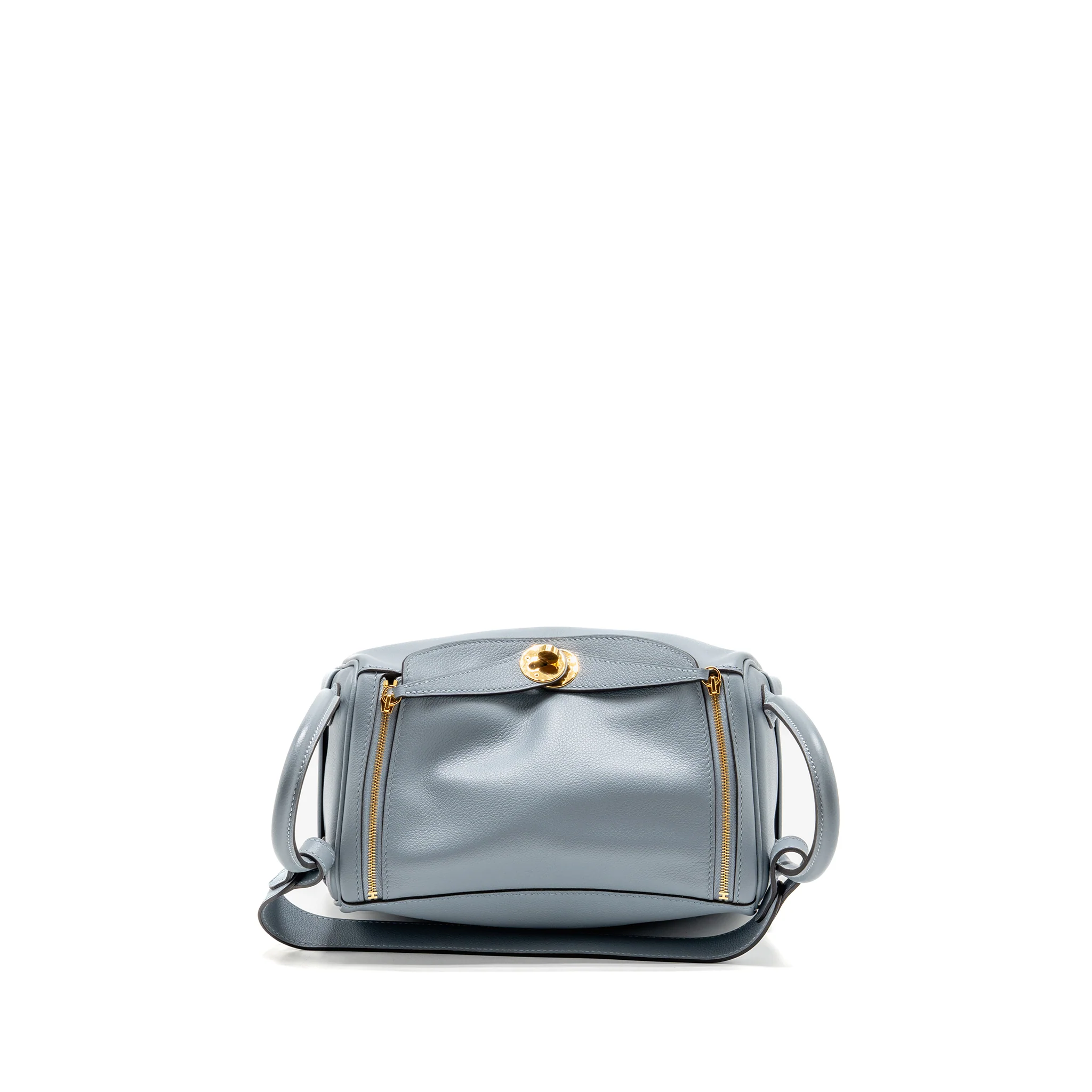 Hermes Lindy 26 Evercolor Bleu Lin GHW Stamp U - Image 5