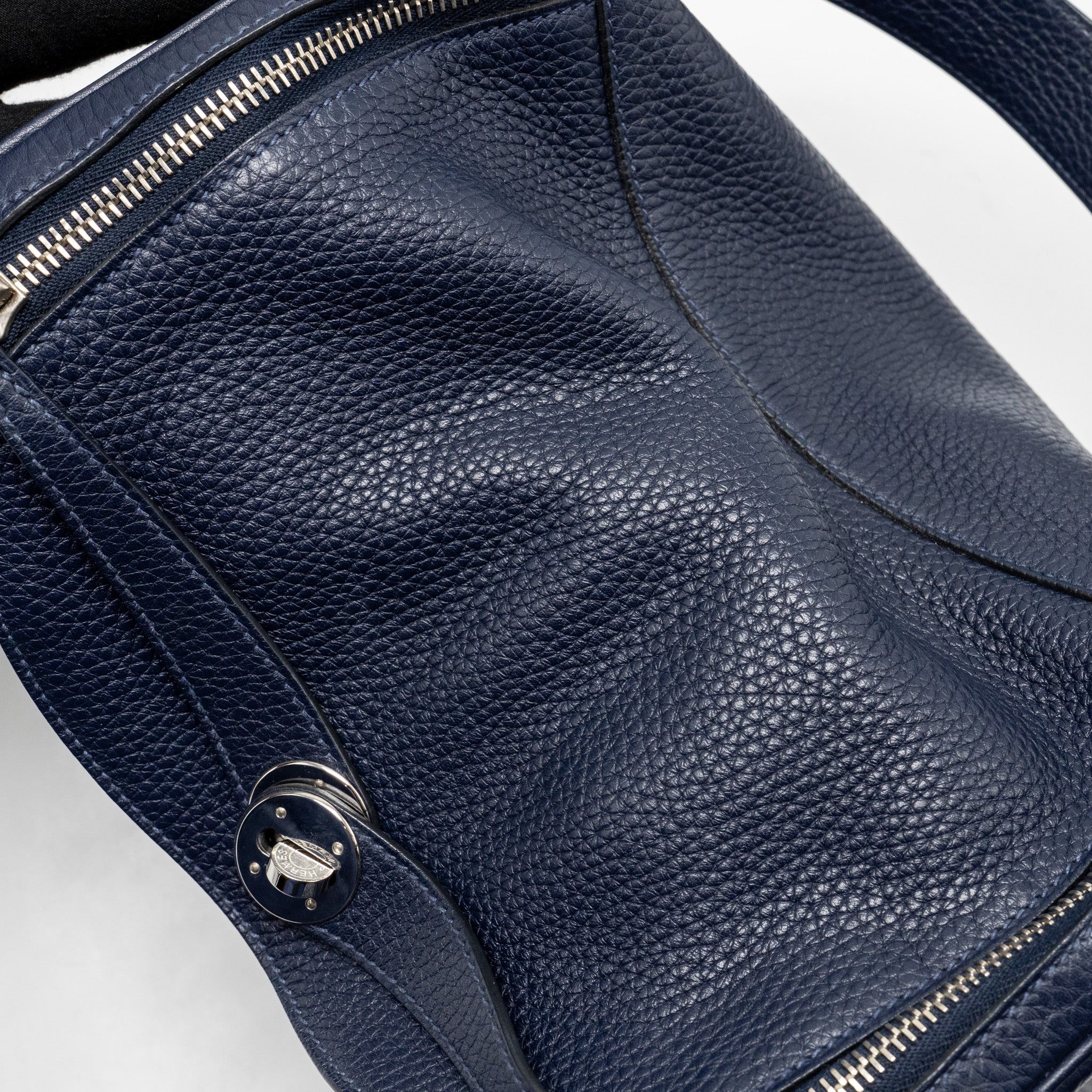 Hermes Lindy 30 Clemence blue nuit SHW stamp T - Image 13