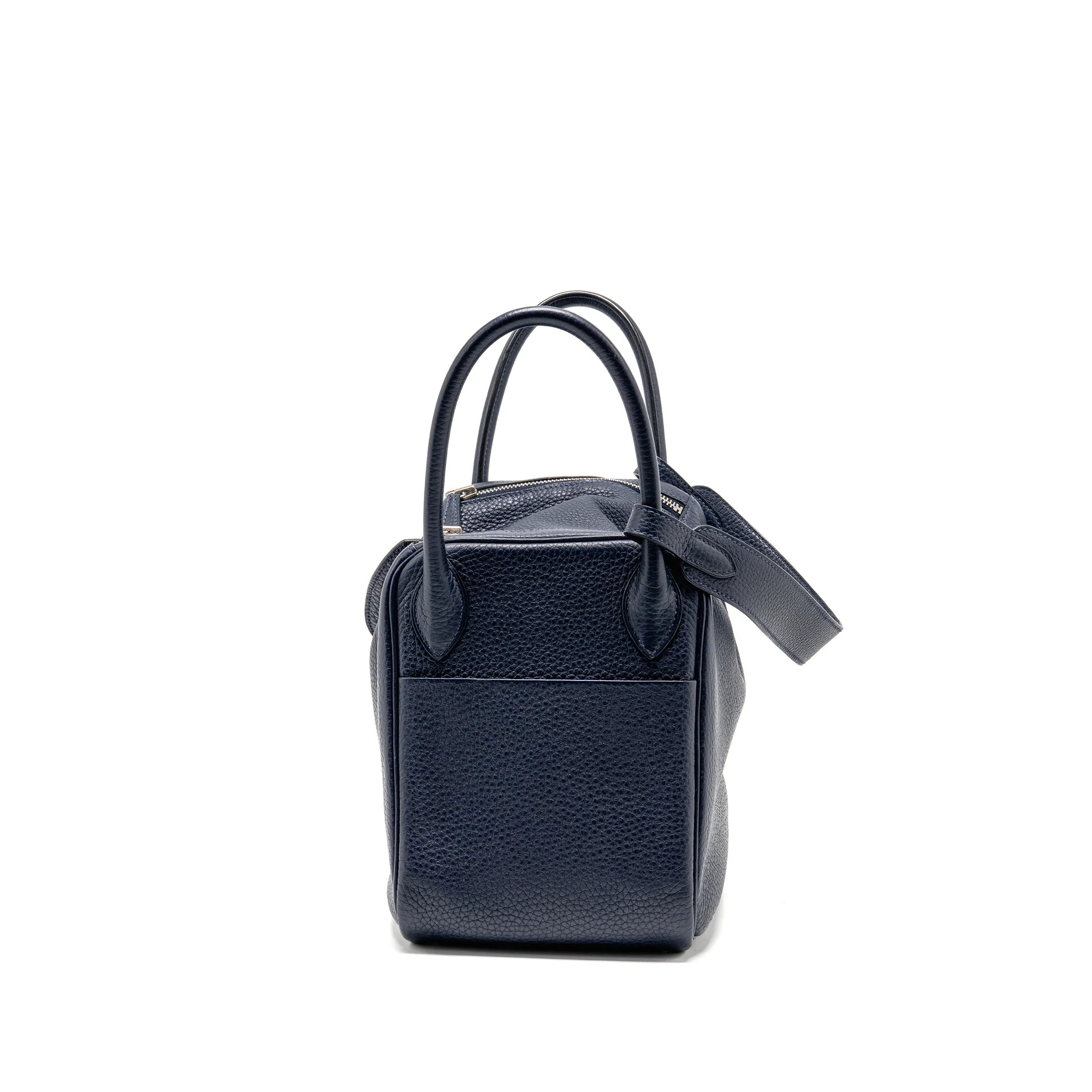 Hermes Lindy 30 Clemence blue nuit SHW stamp T - Image 4