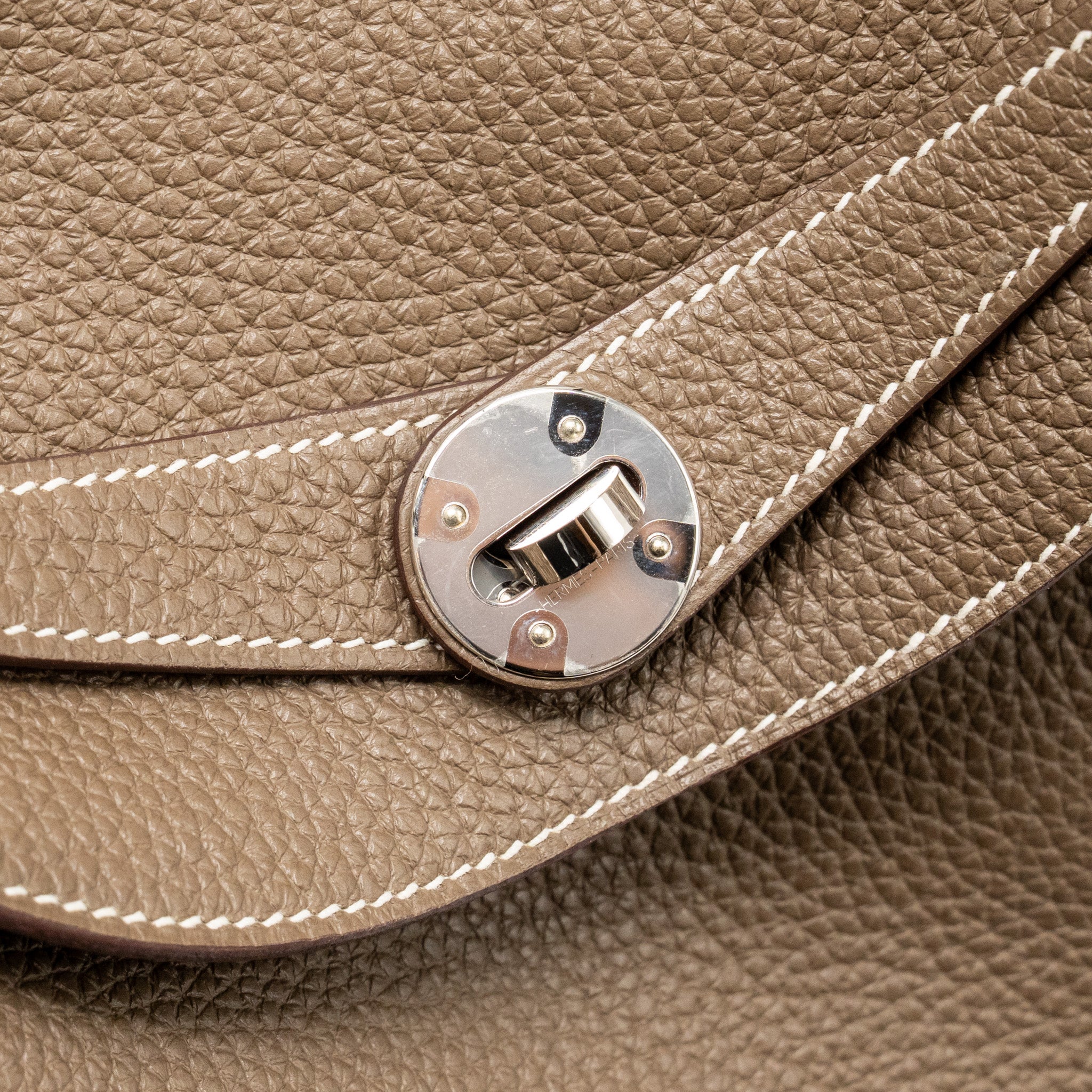 Hermes Lindy 30 Clemence Etoupe SHW Stamp U - Image 13
