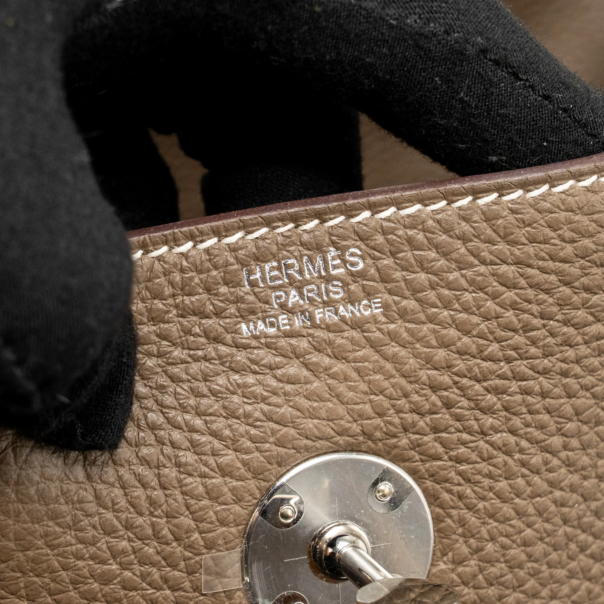 Hermes Lindy 30 Clemence Etoupe SHW Stamp U - Image 14