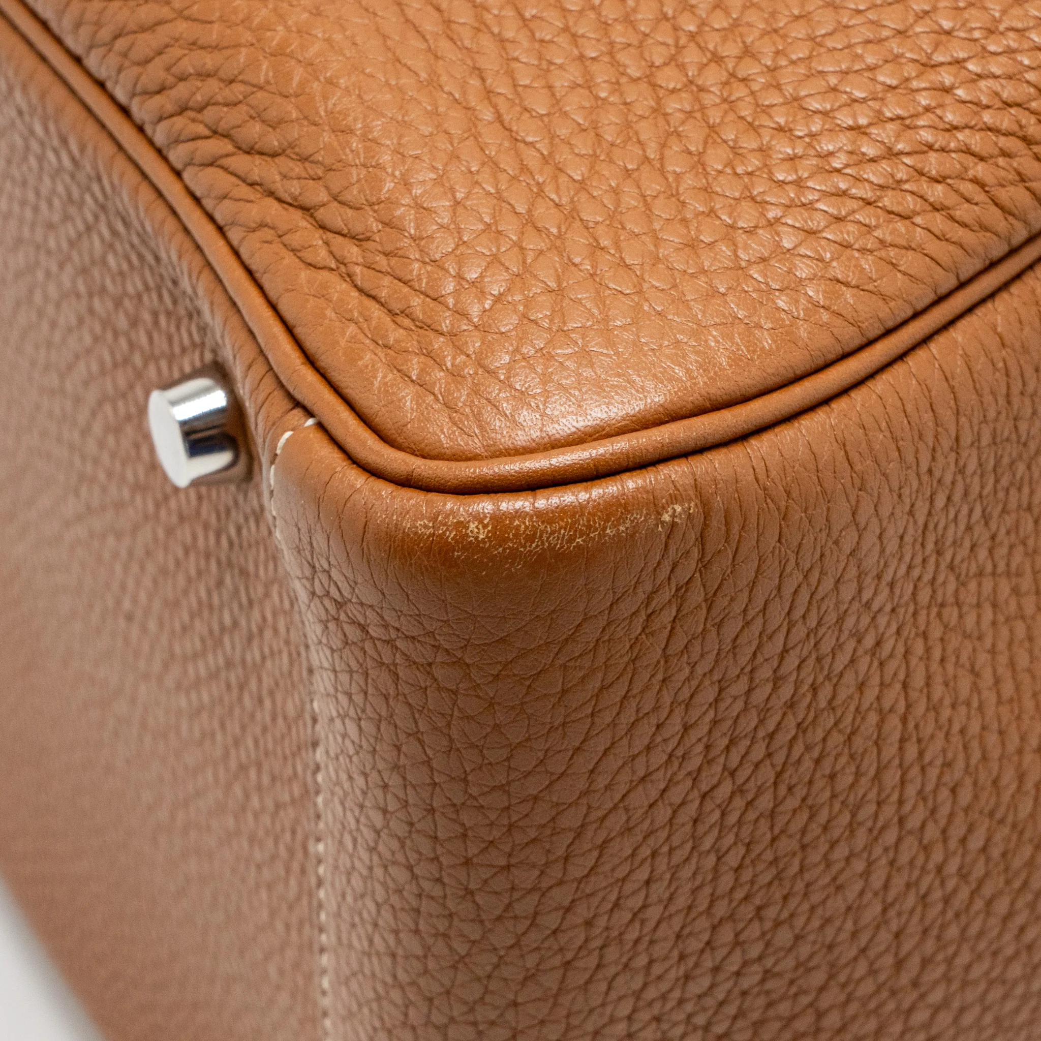 Hermes lindy 30 clemence gold SHW stamp T - Image 10