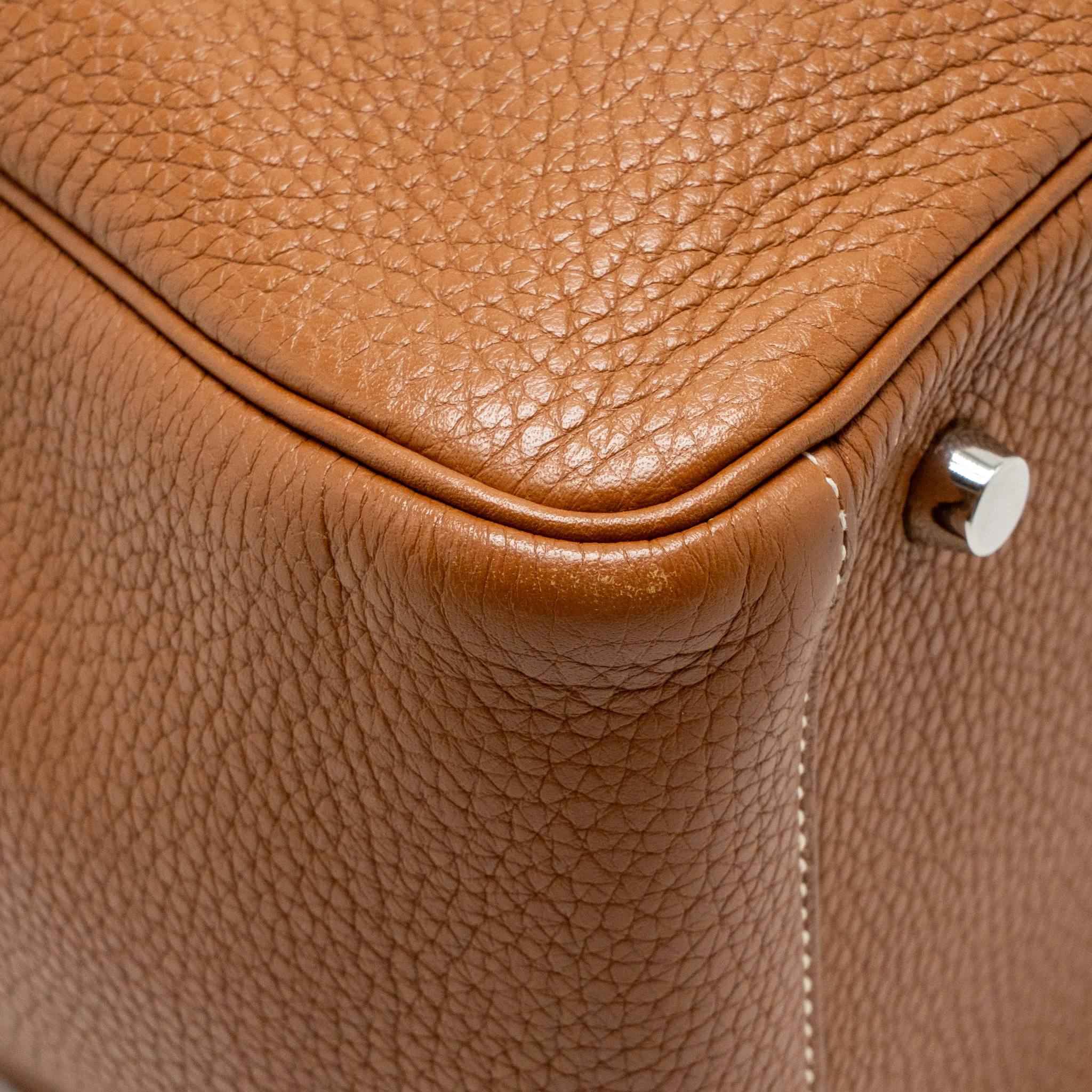 Hermes lindy 30 clemence gold SHW stamp T - Image 11