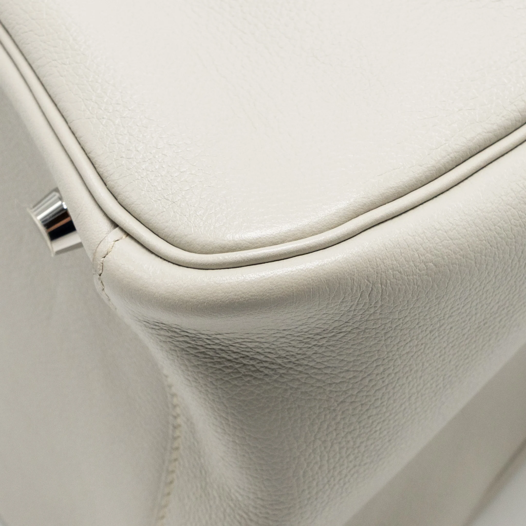 Hermes Lindy 30 Evercolor Gris Pearl SHW stamp square Q - Image 12
