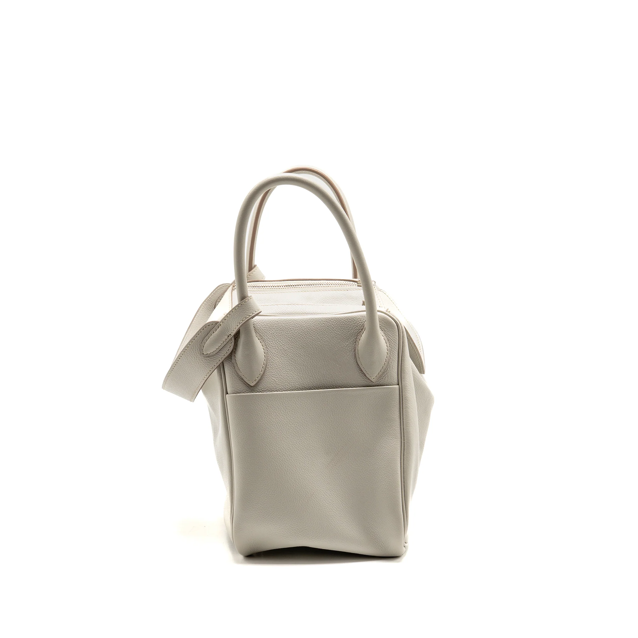 Hermes Lindy 30 Evercolor Gris Pearl SHW stamp square Q - Image 3