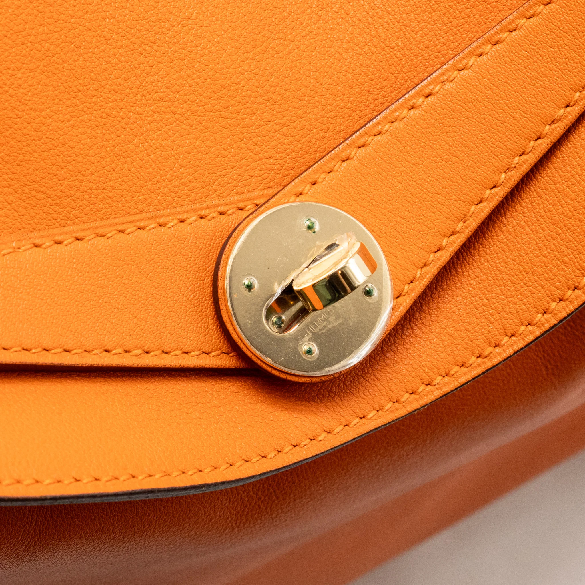 Hermes Lindy 30 Swift Leather orange / red LGHW Stamp X - Image 14