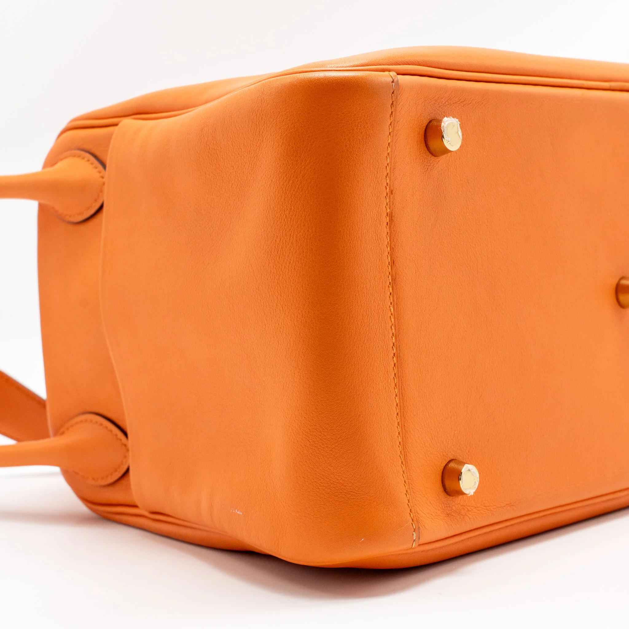 Hermes Lindy 30 Swift Leather orange / red LGHW Stamp X - Image 6
