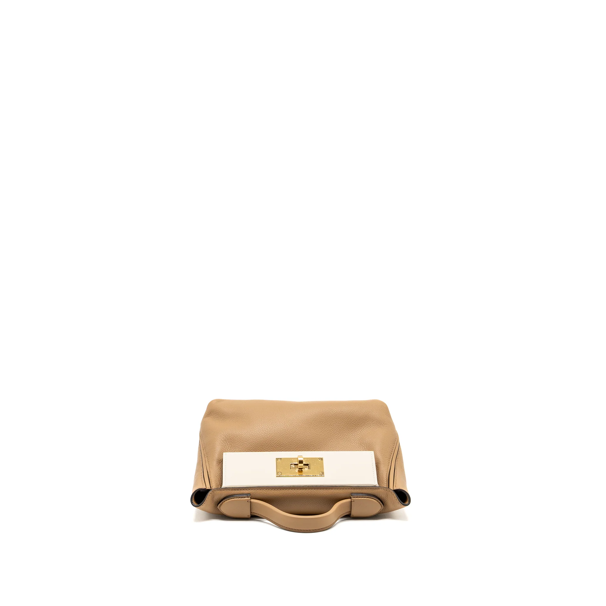 Hermes Mini 24/24 2424-21 Bag Evercolor/Swift Chai/Nata/Cuivre GHW Stamp U - Image 5