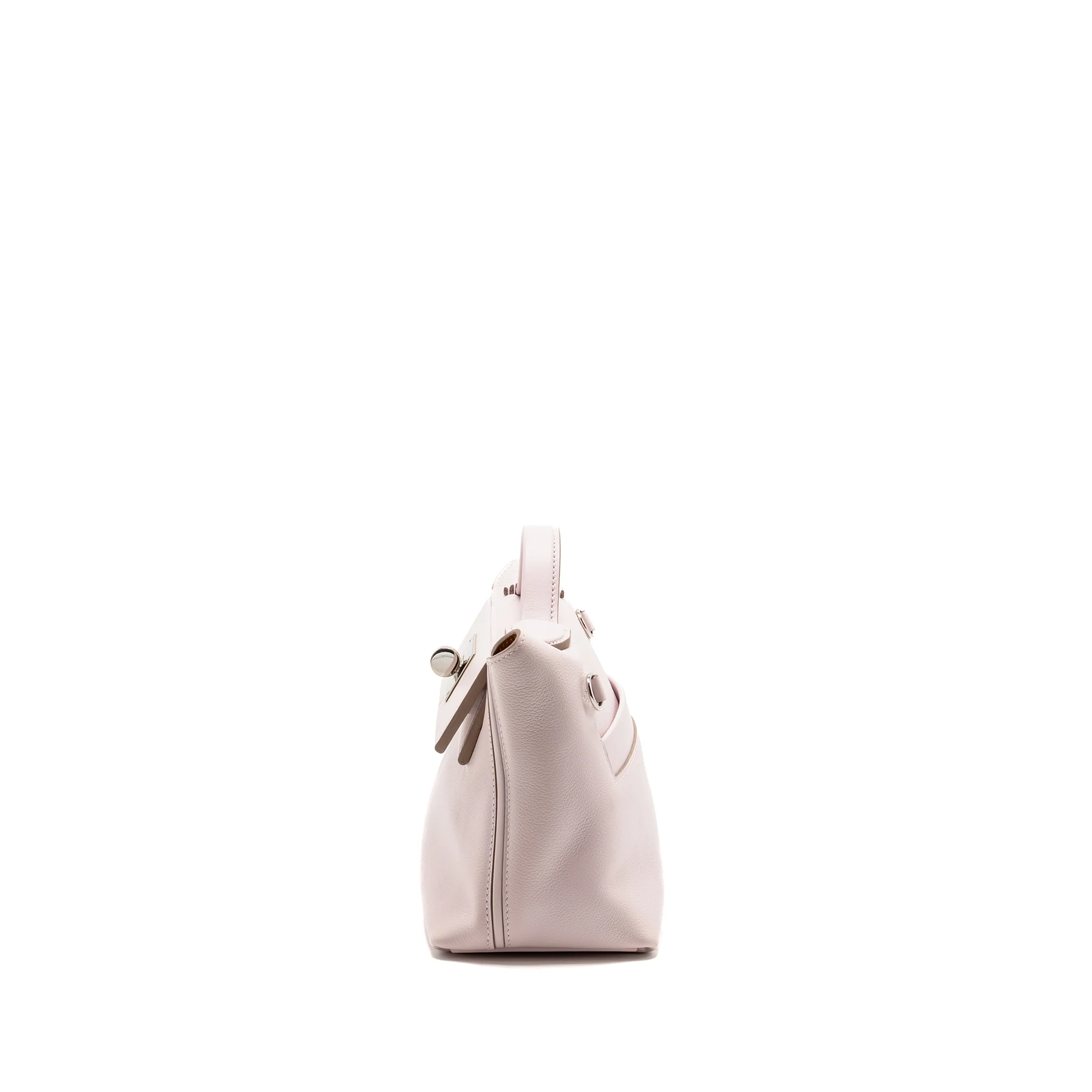 Hermes Mini 24/24 2424-21 evercolor/ swift mauve pale / sesame SHW stamp B - Image 4