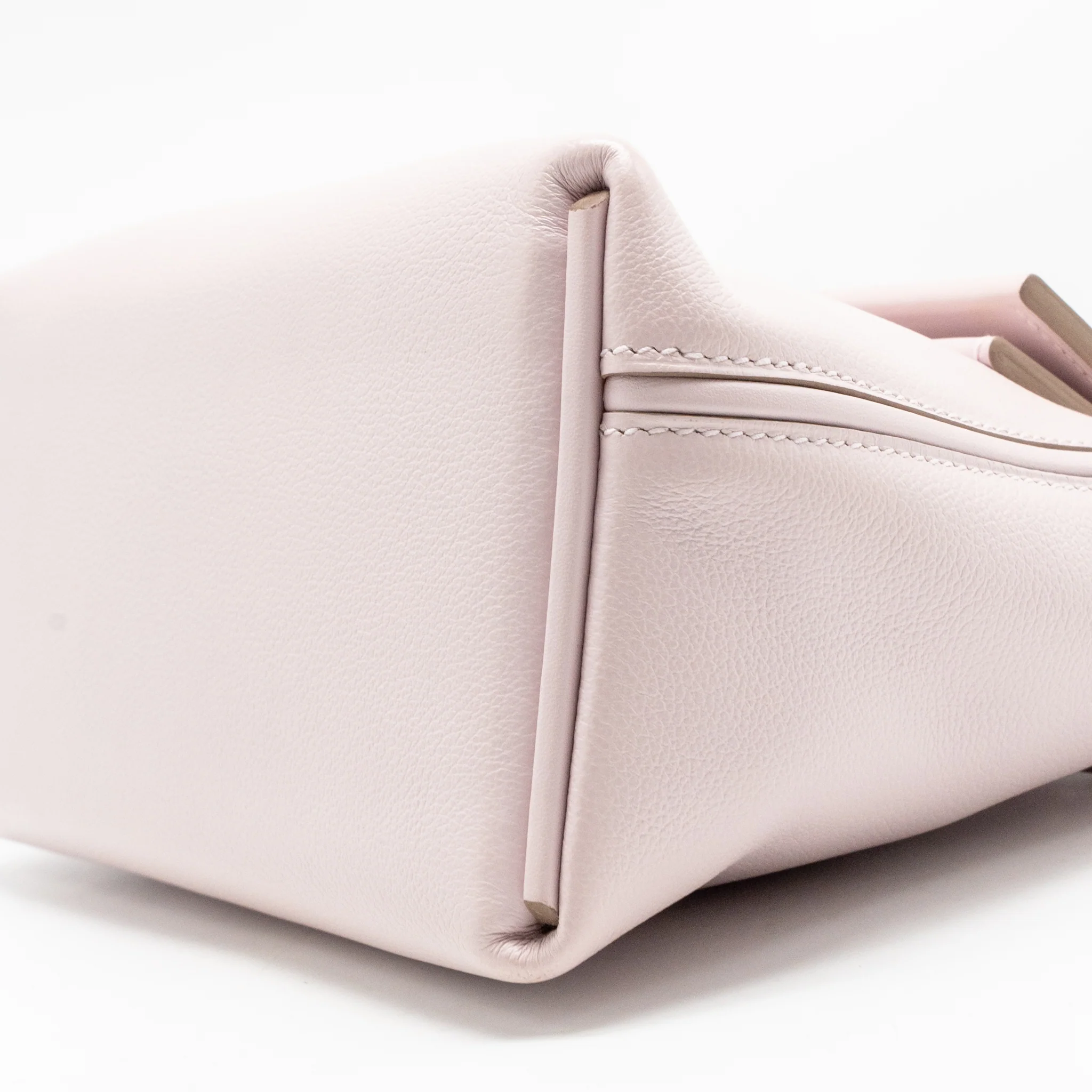 Hermes Mini 24/24 2424-21 evercolor/ swift mauve pale / sesame SHW stamp B - Image 8