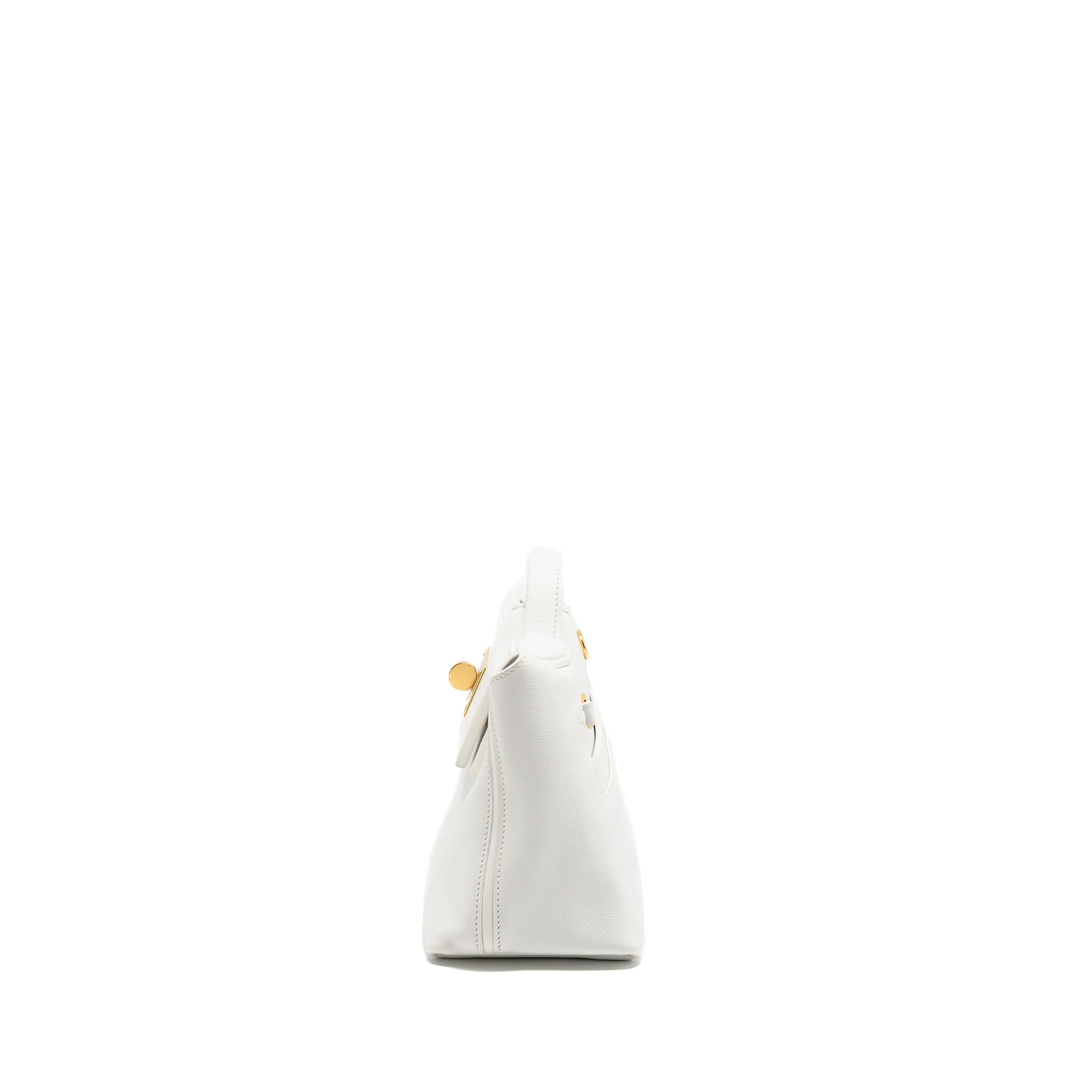 Hermes Mini 2424 24/24-21 Bag Evercolor/Swift New White GHW Stamp B - Image 4