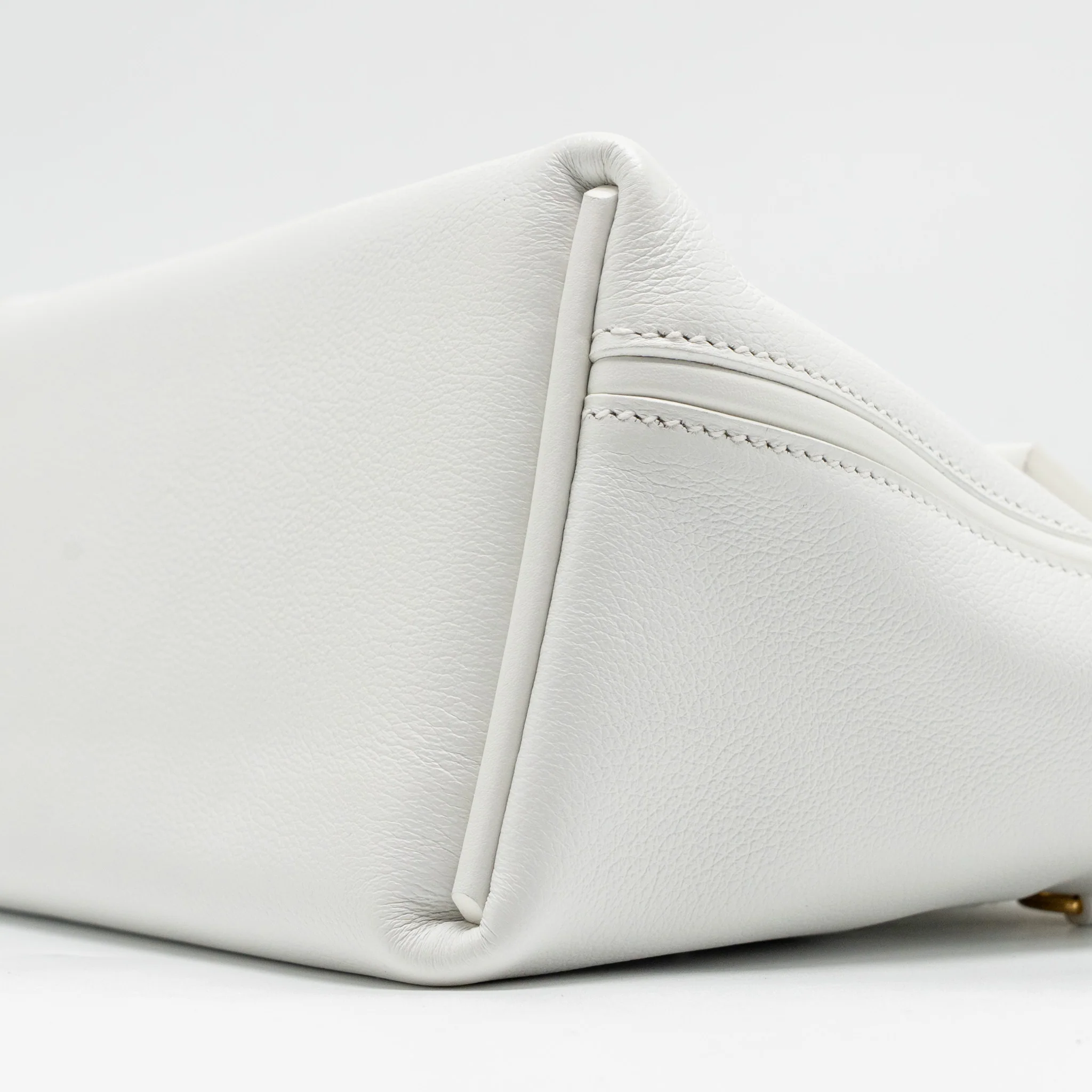 Hermes Mini 2424 24/24-21 Bag Evercolor/Swift New White GHW Stamp B - Image 7