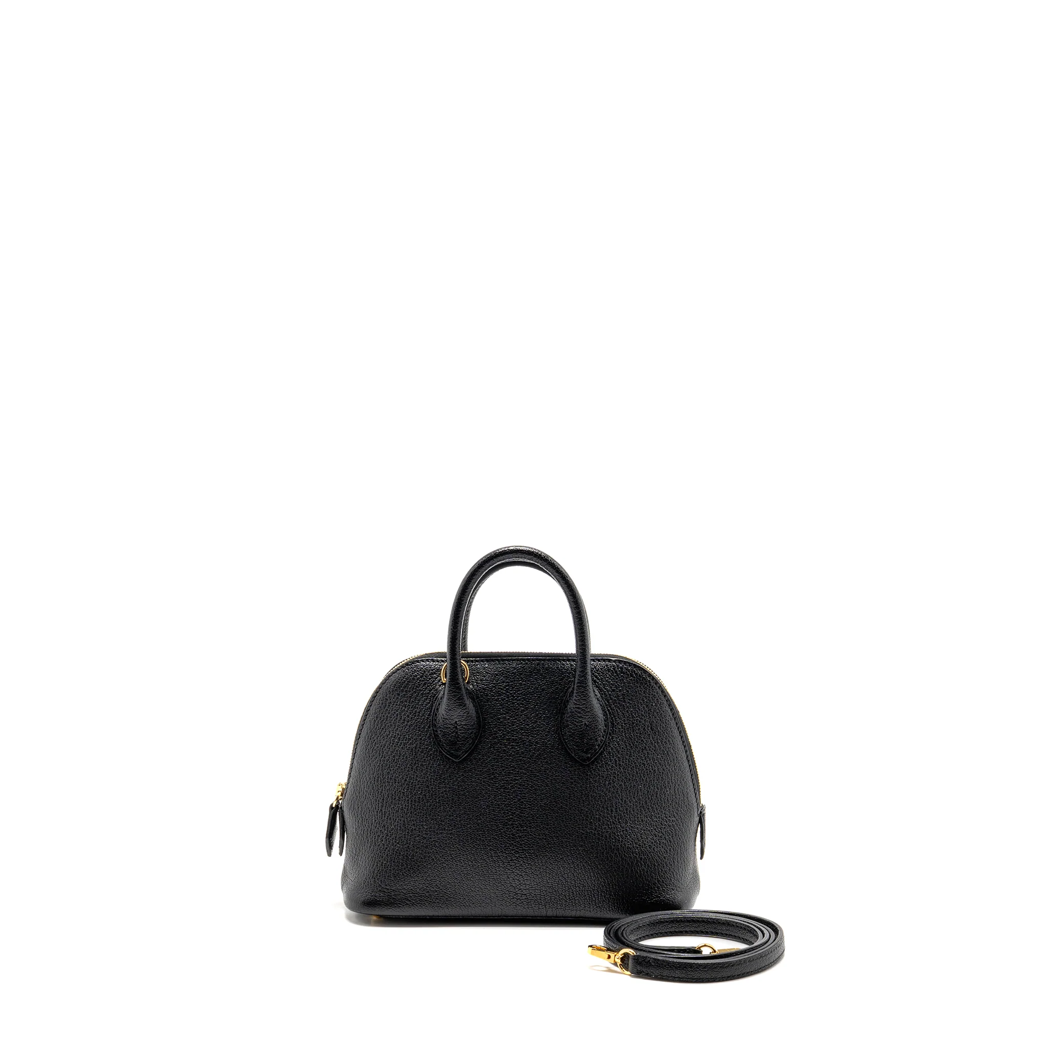 Hermes Mini Bolide chevre mysore leather Black GHW stamp Z