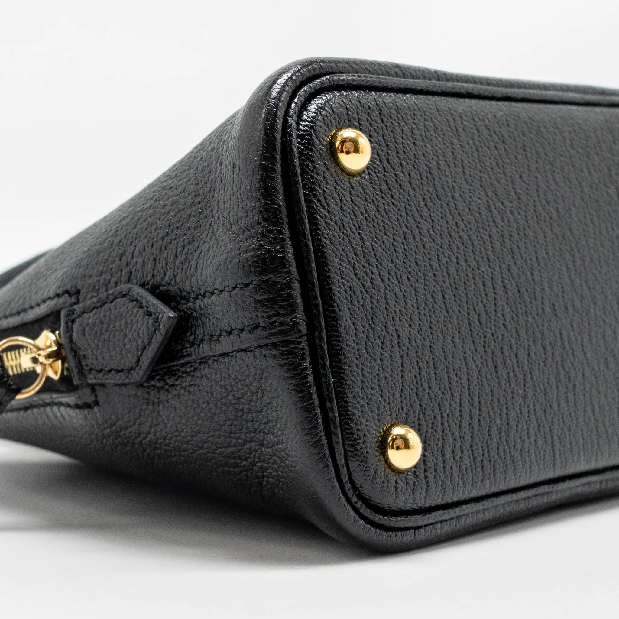 Hermes Mini Bolide chevre mysore leather Black GHW stamp Z - Image 7