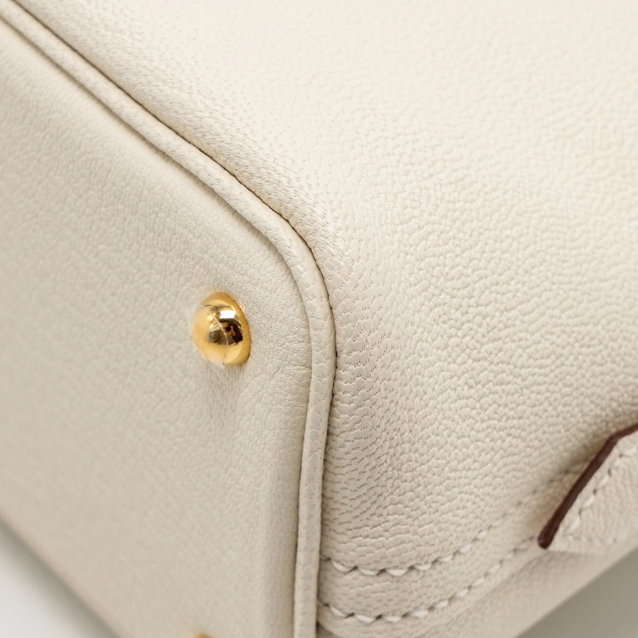 Hermes Mini Bolide Chèvre Mysore Nata GHW Stamp K - Image 10
