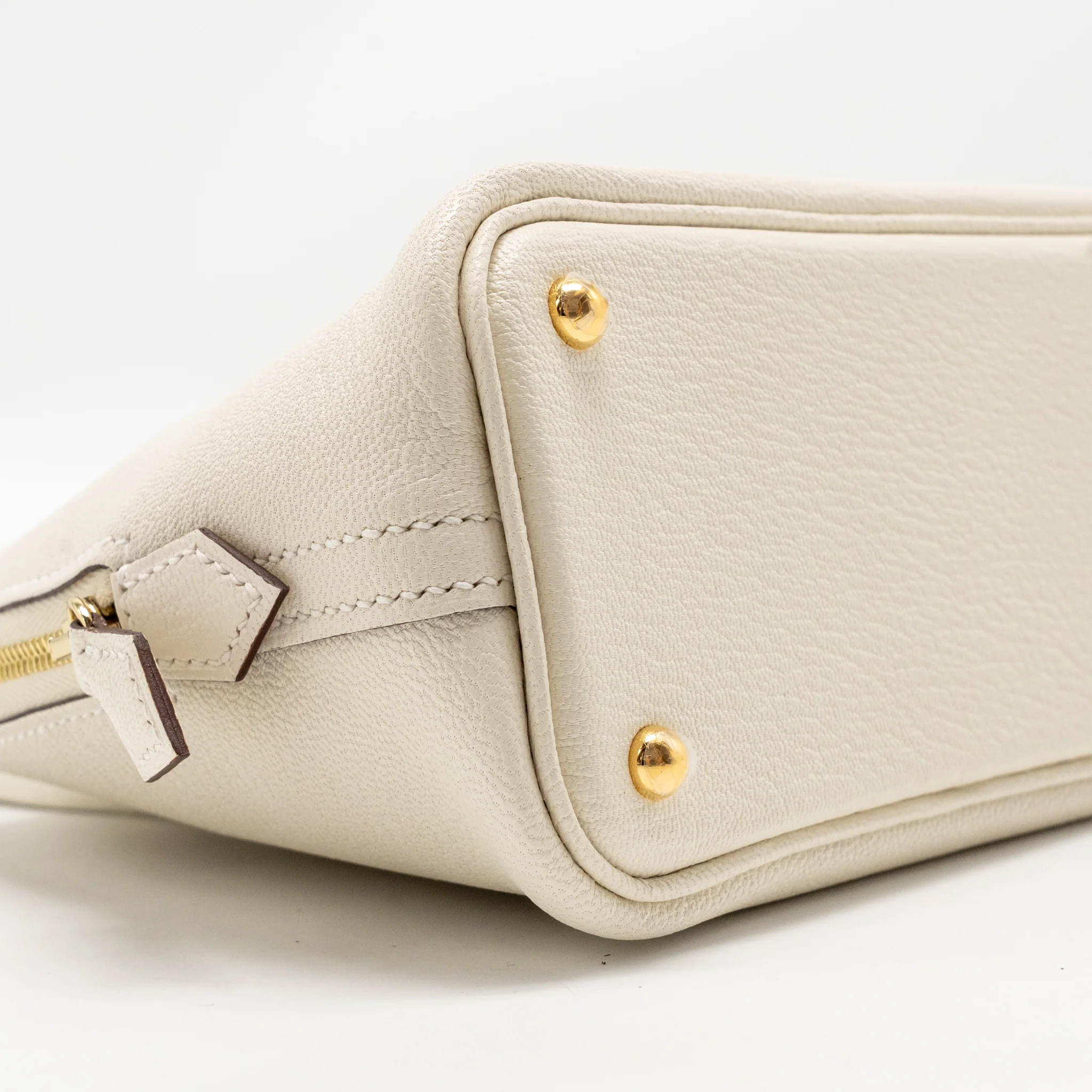 Hermes Mini Bolide Chèvre Mysore Nata GHW Stamp K - Image 7