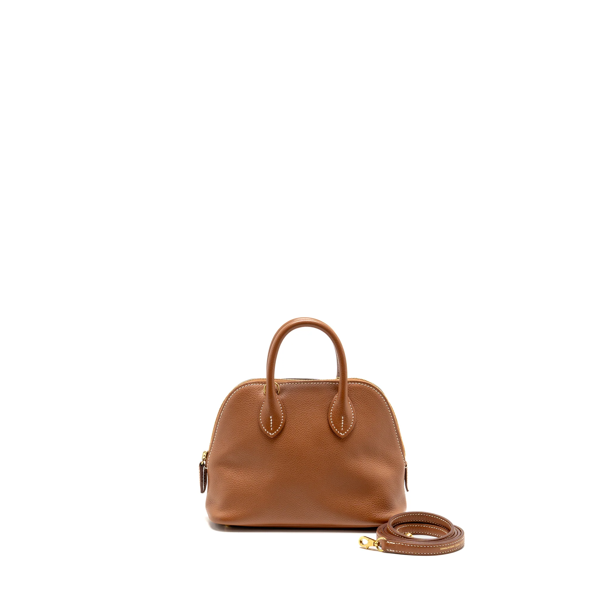 Hermes Mini Bolide Evercolor Gold GHW Stamp Z